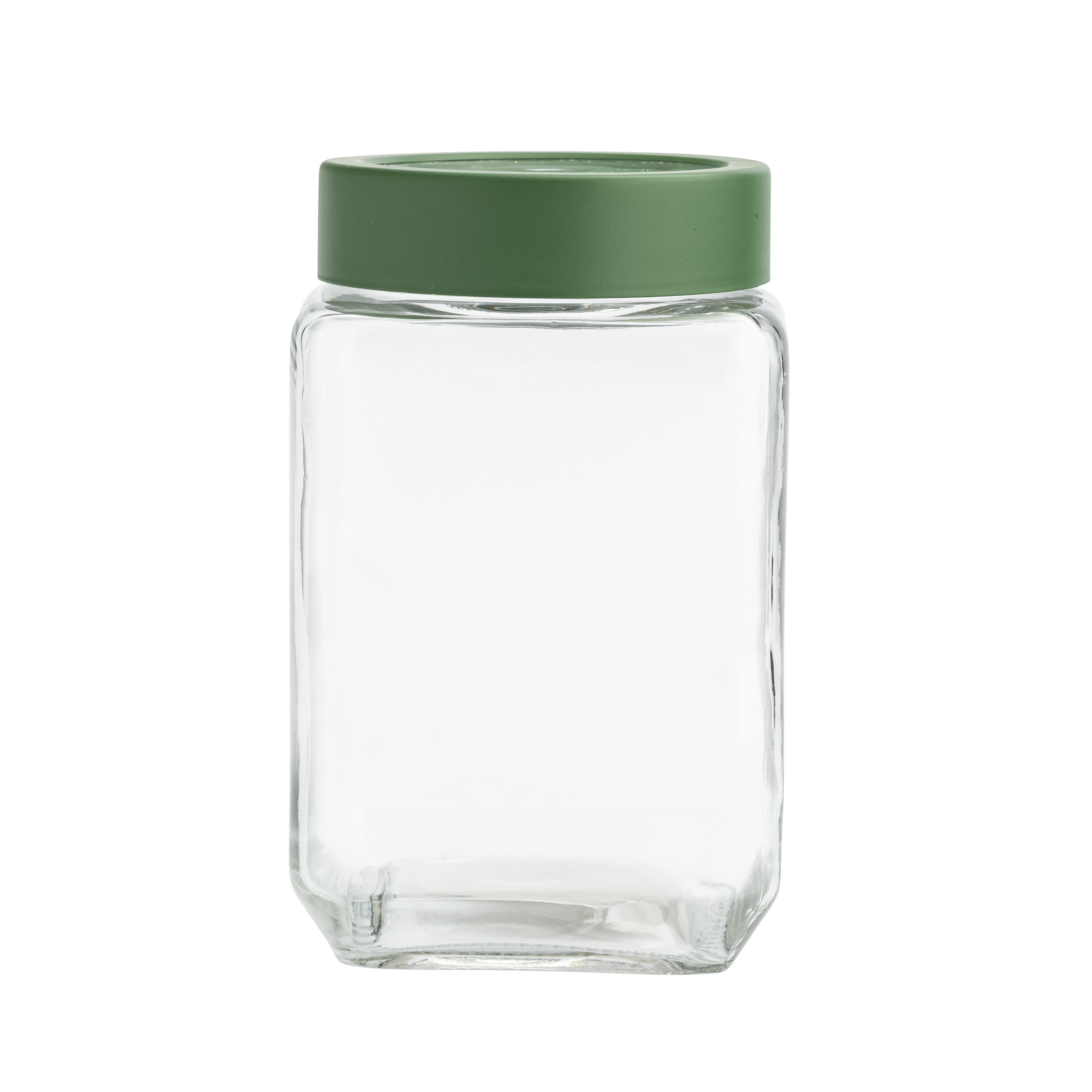 Pojemnik kwadratowy z zieloną pokrywką 700 ml