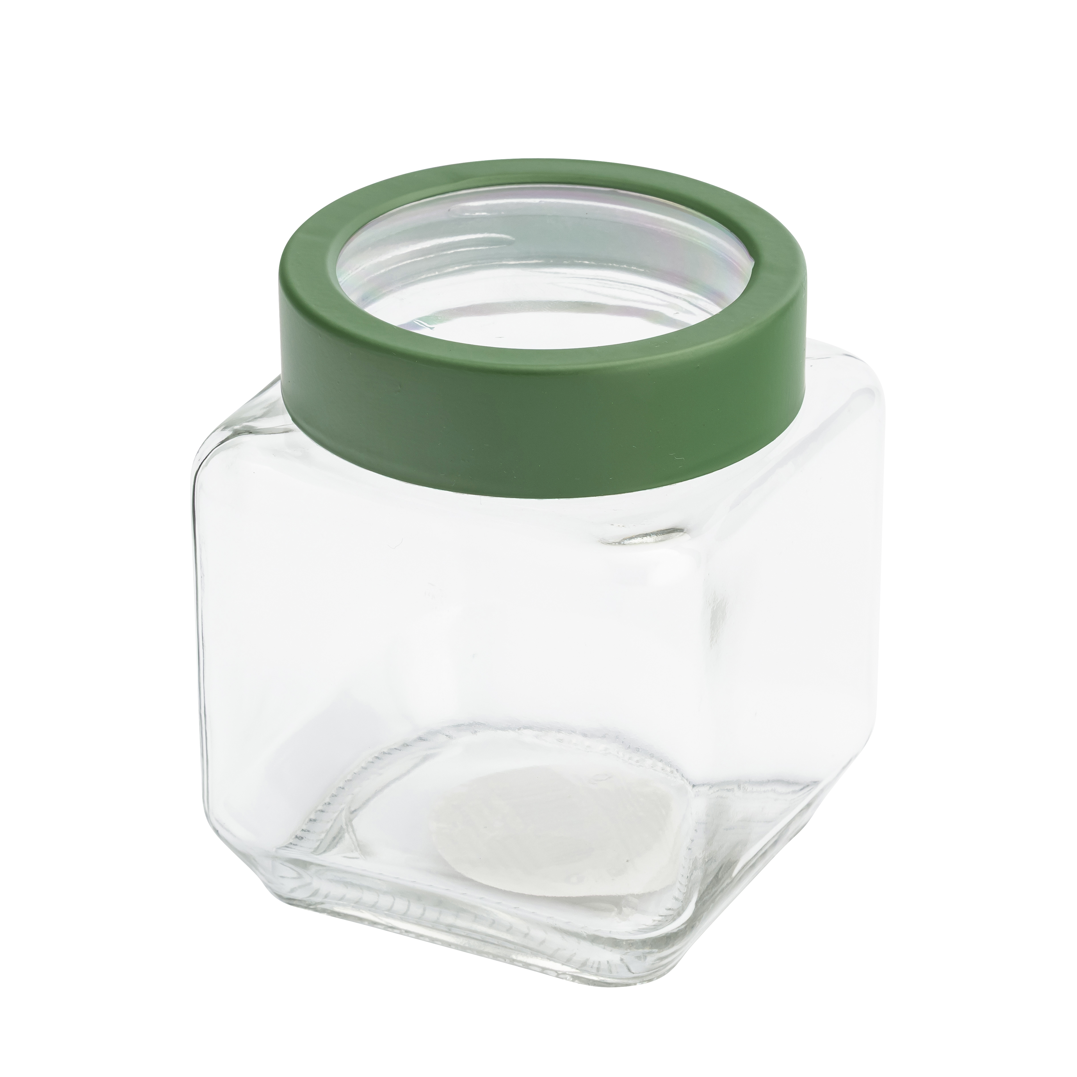 Pojemnik kwadratowy z zieloną pokrywką 500 ml