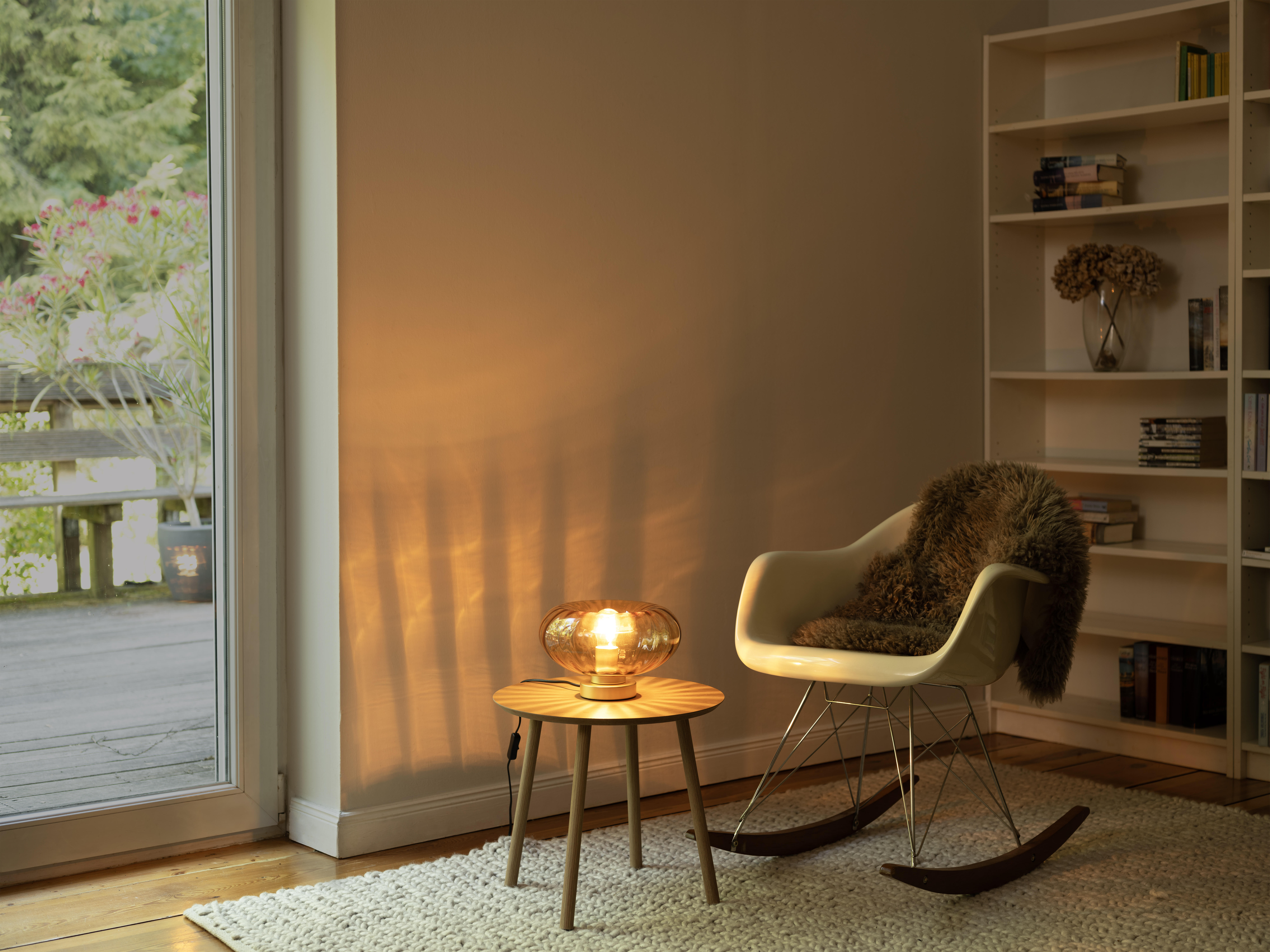 Lampe Smoke glass, acier, transparent, H.16.5 cm, E27 - 4
