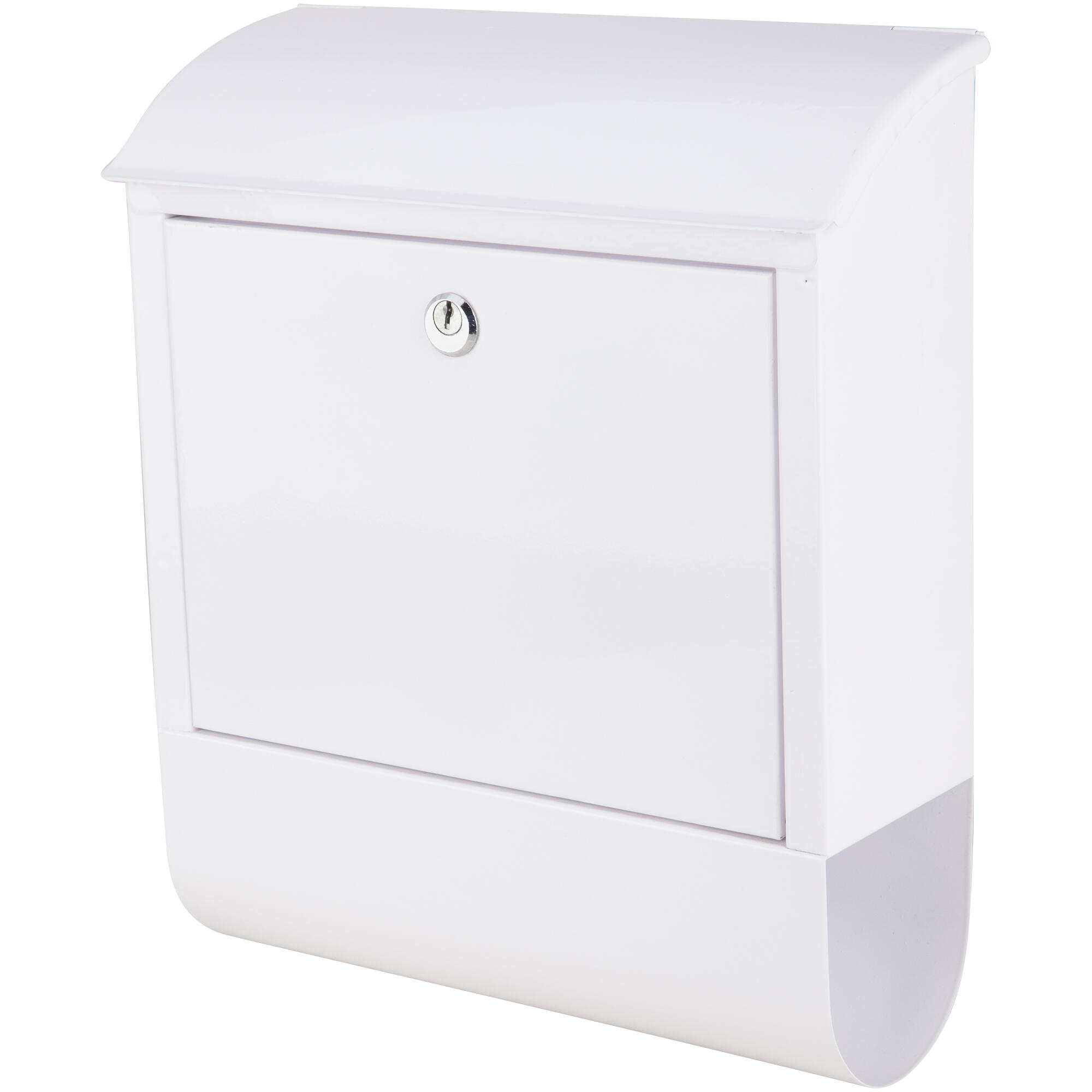 Cutie postala exterior, Evotools, aluminiu, cu suport ziar, alb