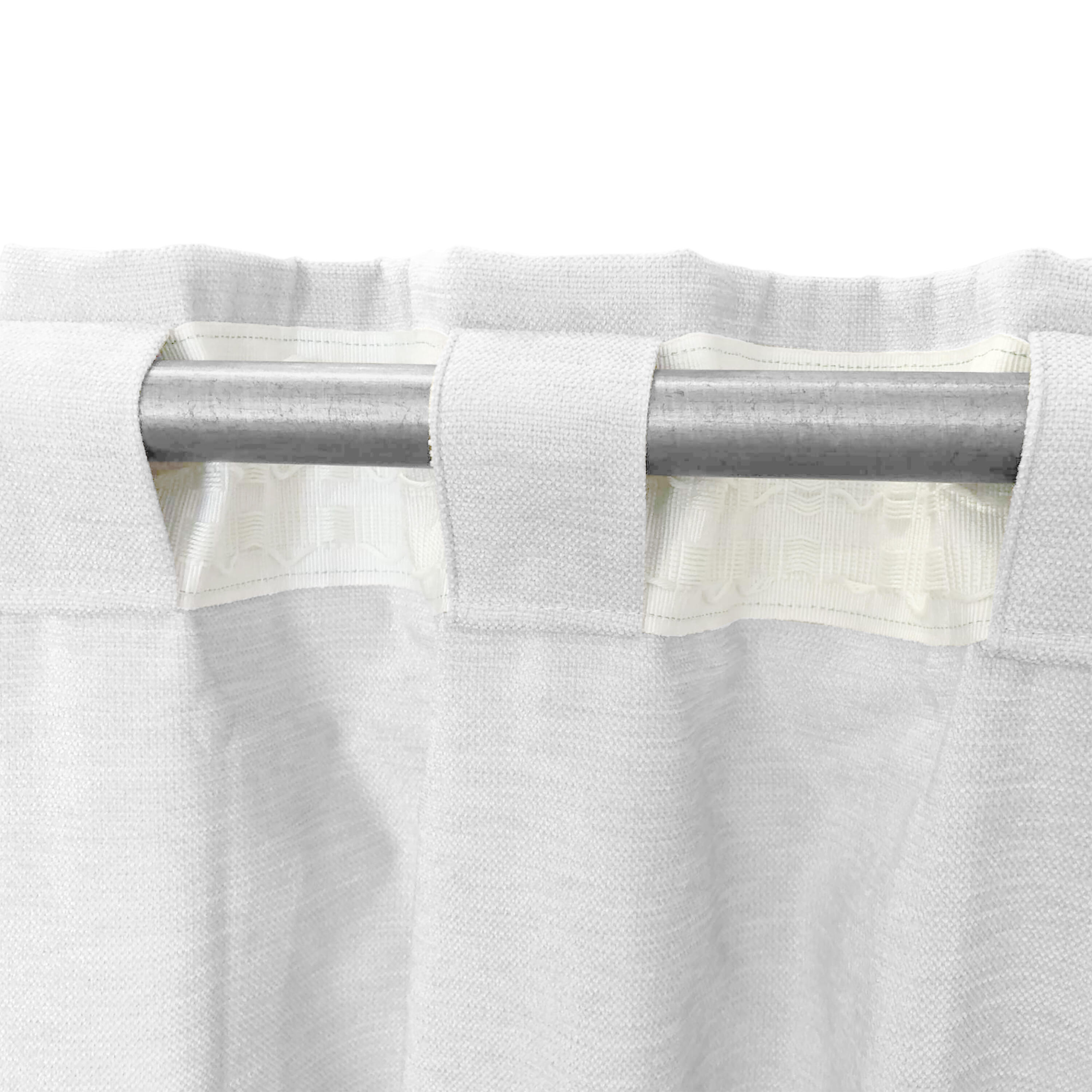 Tenda INSPIRE Carol bianco, fettuccia e passanti nascosti 200x280 cm - 14
