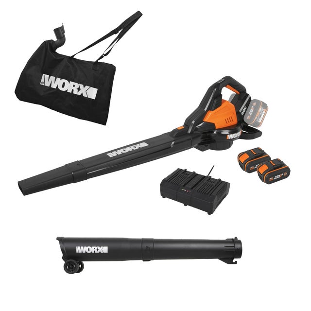 Aspirateur / Souffleur / Broyeur 2*20V WORX - WG583E (2 batteries 4Ah)