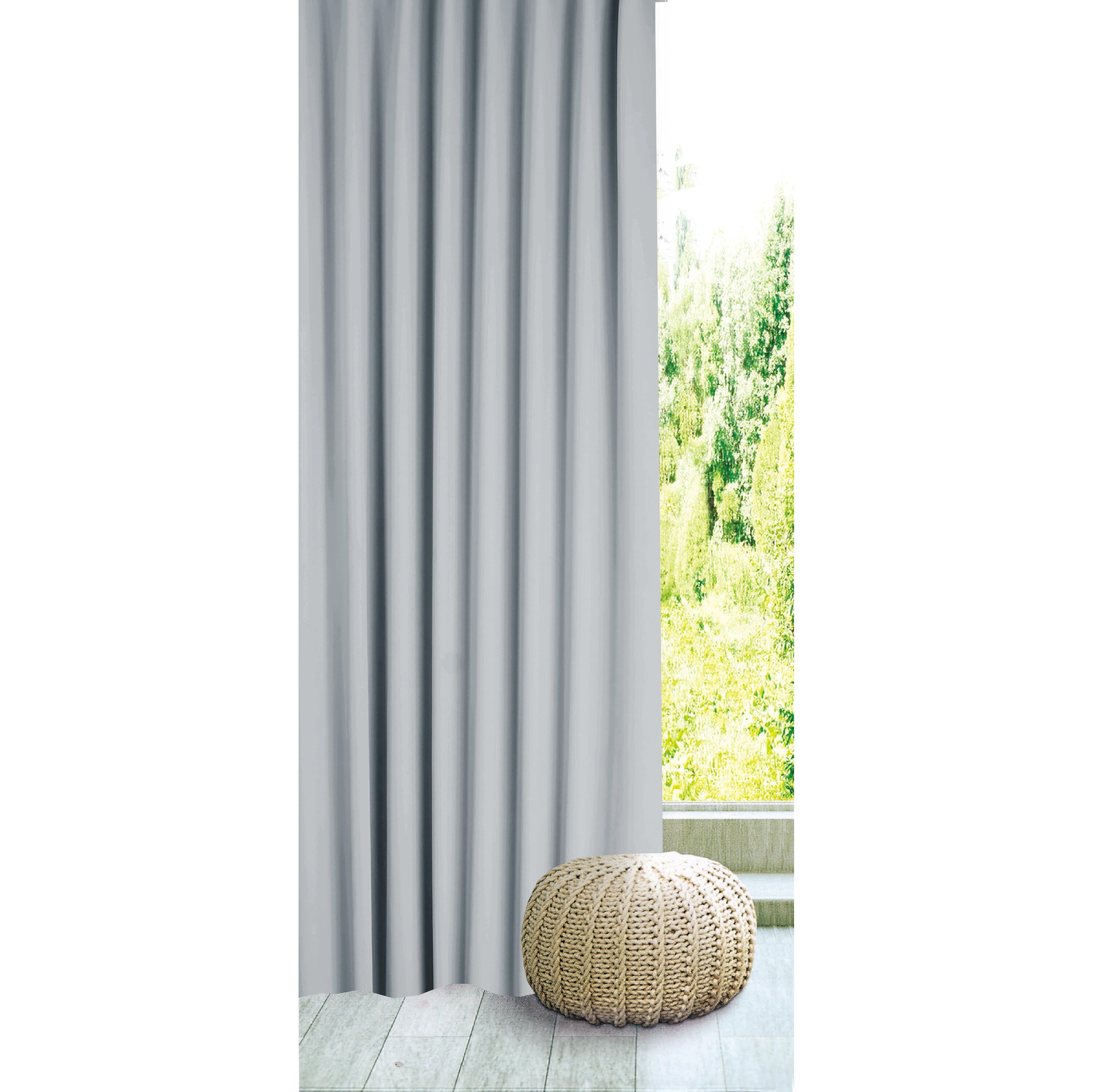 Tenda INSPIRE Carol grigio, fettuccia e passanti nascosti 200x280 cm - 3