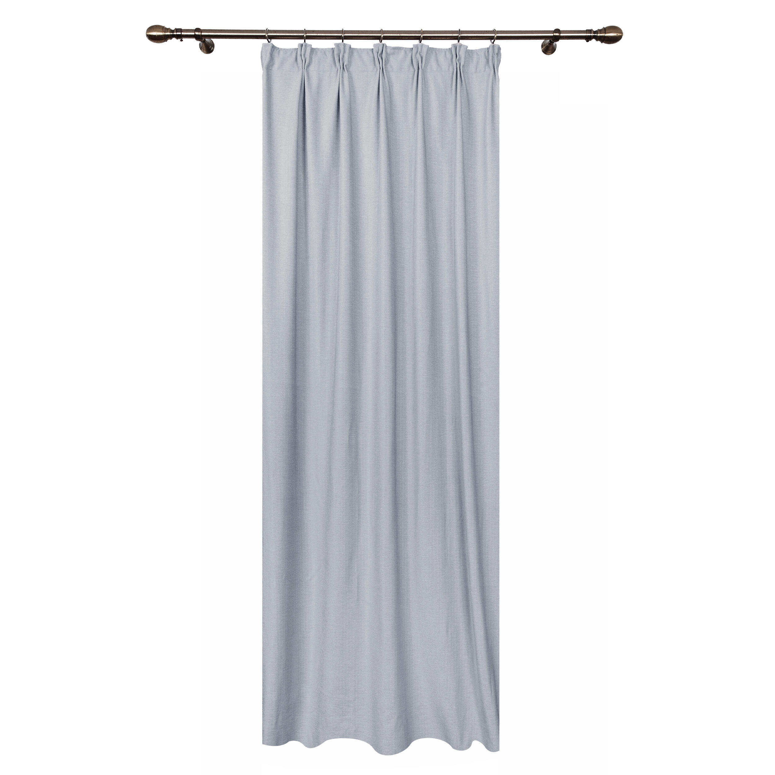 Tenda INSPIRE Carol grigio, fettuccia e passanti nascosti 200x280 cm - 5