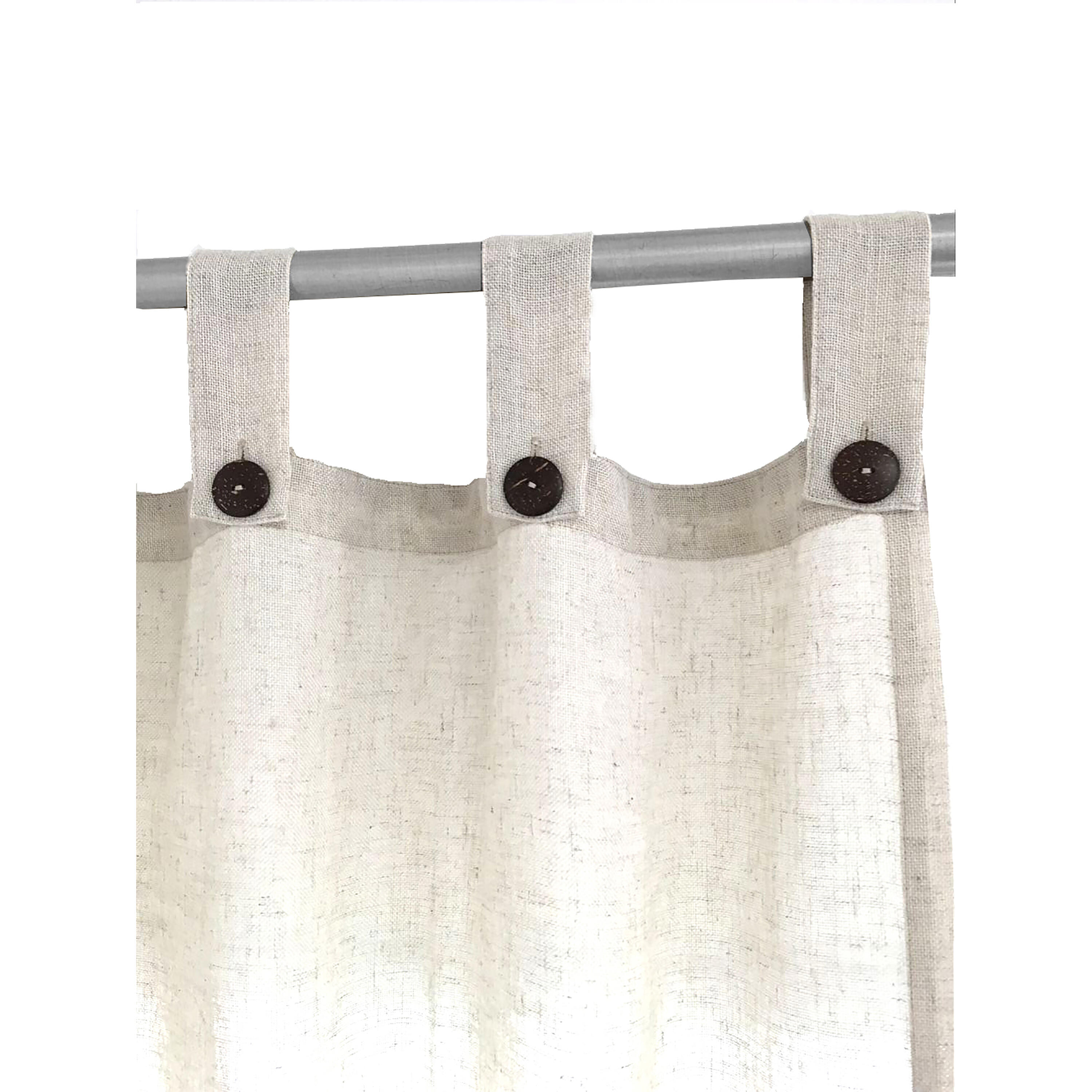 Cortinado alça com botão Charlina 140x280cm bege Inspire - 24