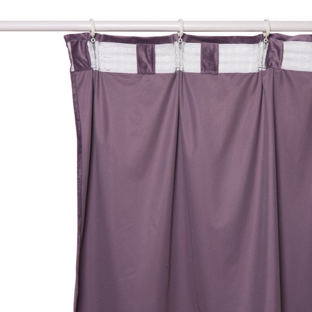 Tenda Bohemia viola, fettuccia e passanti nascosti 200x280 cm INSPIRE