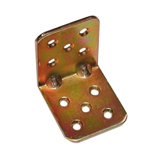 Piastra angolare STANDERS in acciaio zincato bronzo L 45 x H 40 X Sp 2.5 mm 20 pezzi