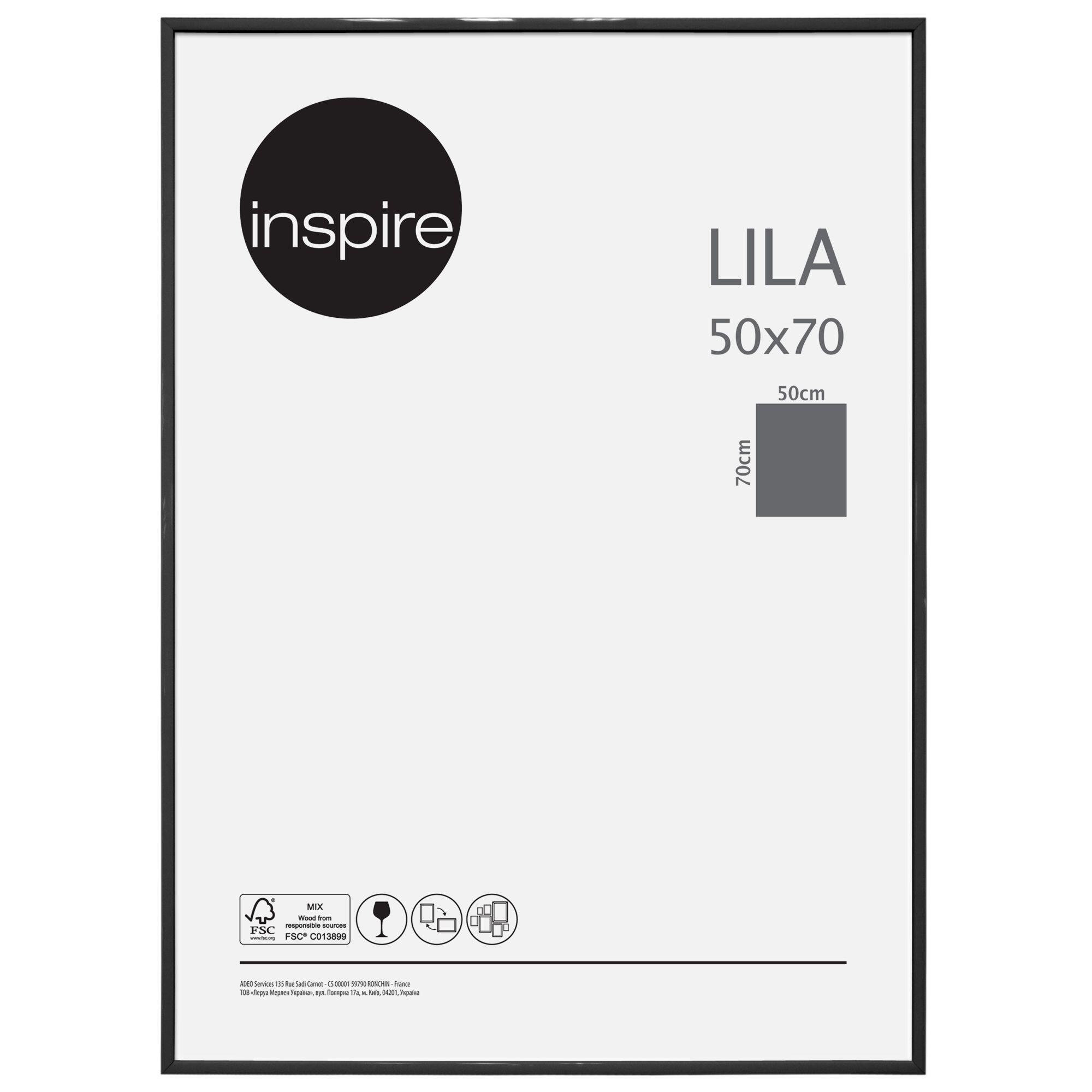 Rama foto Inspire Lila, 50 x 70 cm, plastic, negru