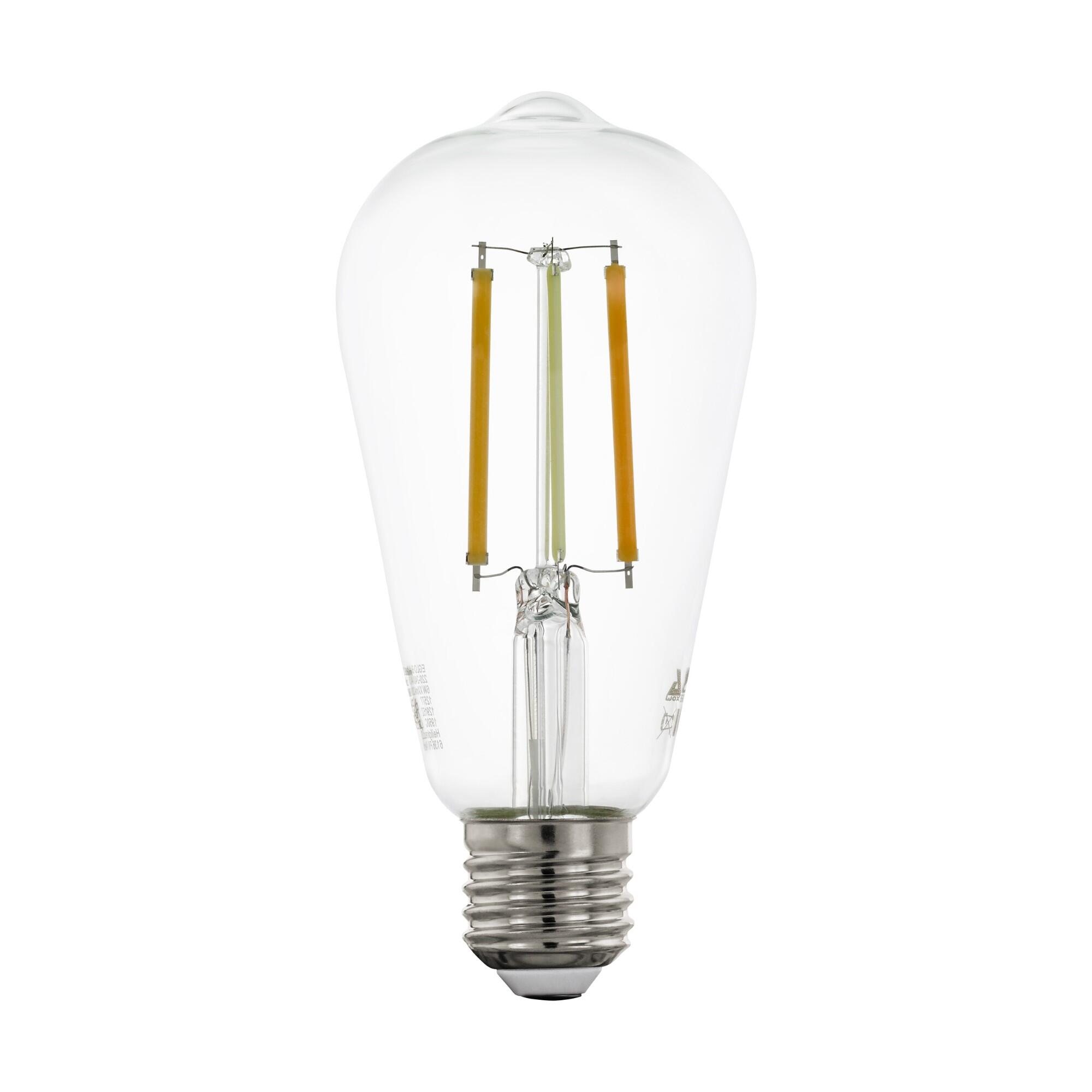 Bec LED smart, Eglo Connect, E27, dimabil, 6 W, 806 lm, tip Edison ...