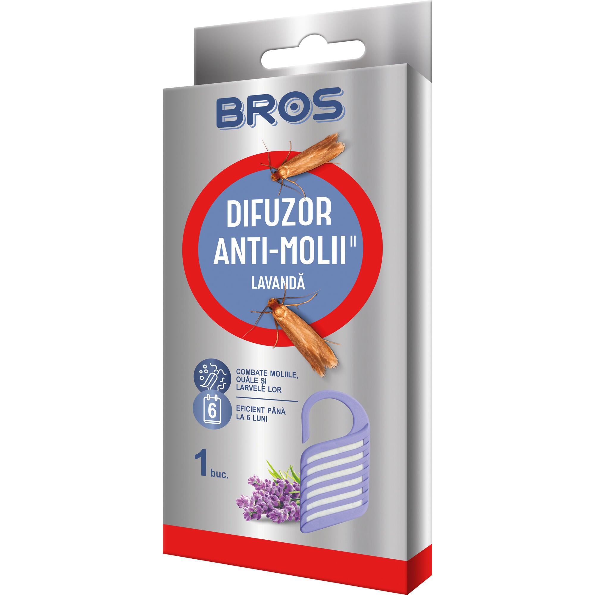 Difuzor anti molii cu miros de lavanda, Bros