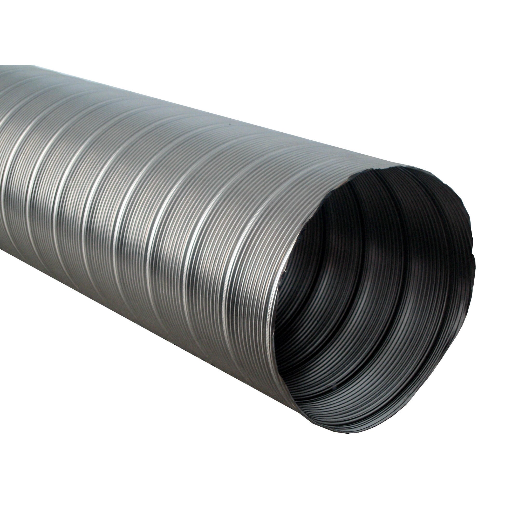 Tub flexibil, inox, simplu perete, grosime 0.1 mm, Ø 100 mm, L 2 m, argintiu