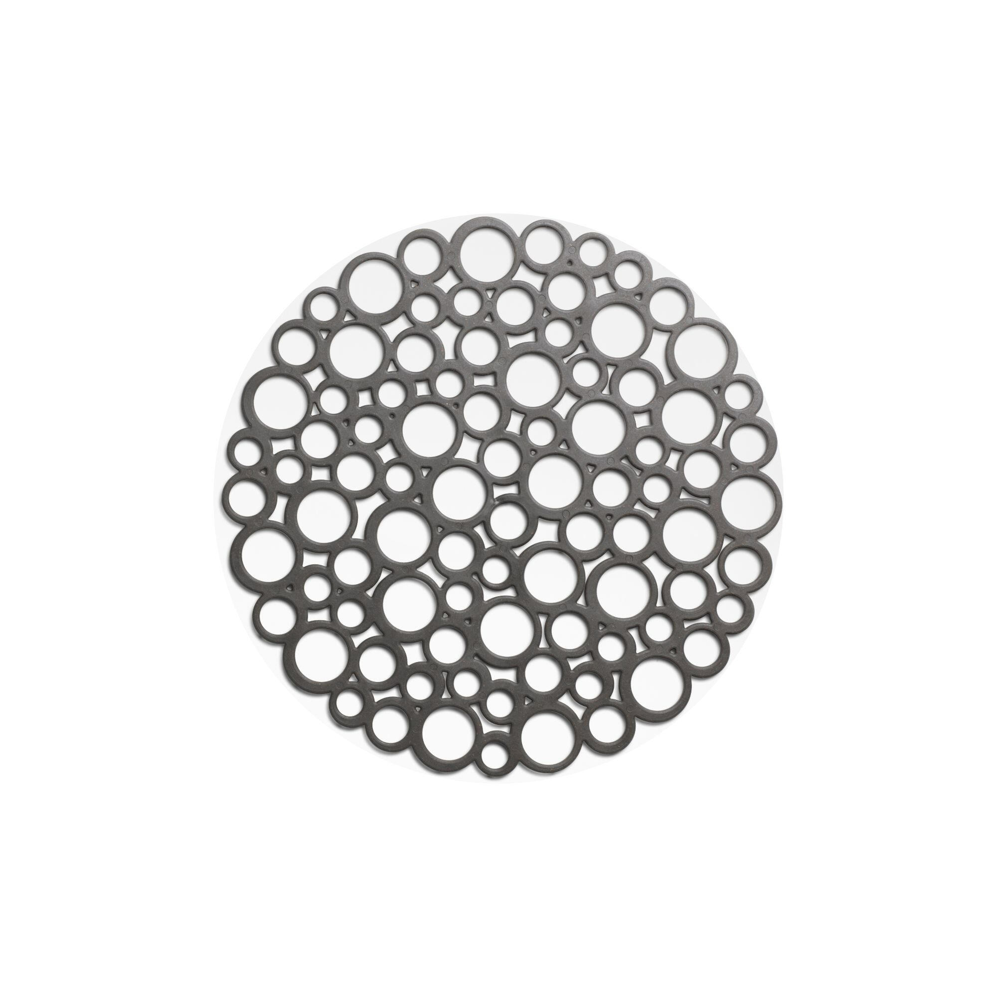 Covoras protectie chiuveta, din plastic, Ø 30 x H 0.3 cm, negru