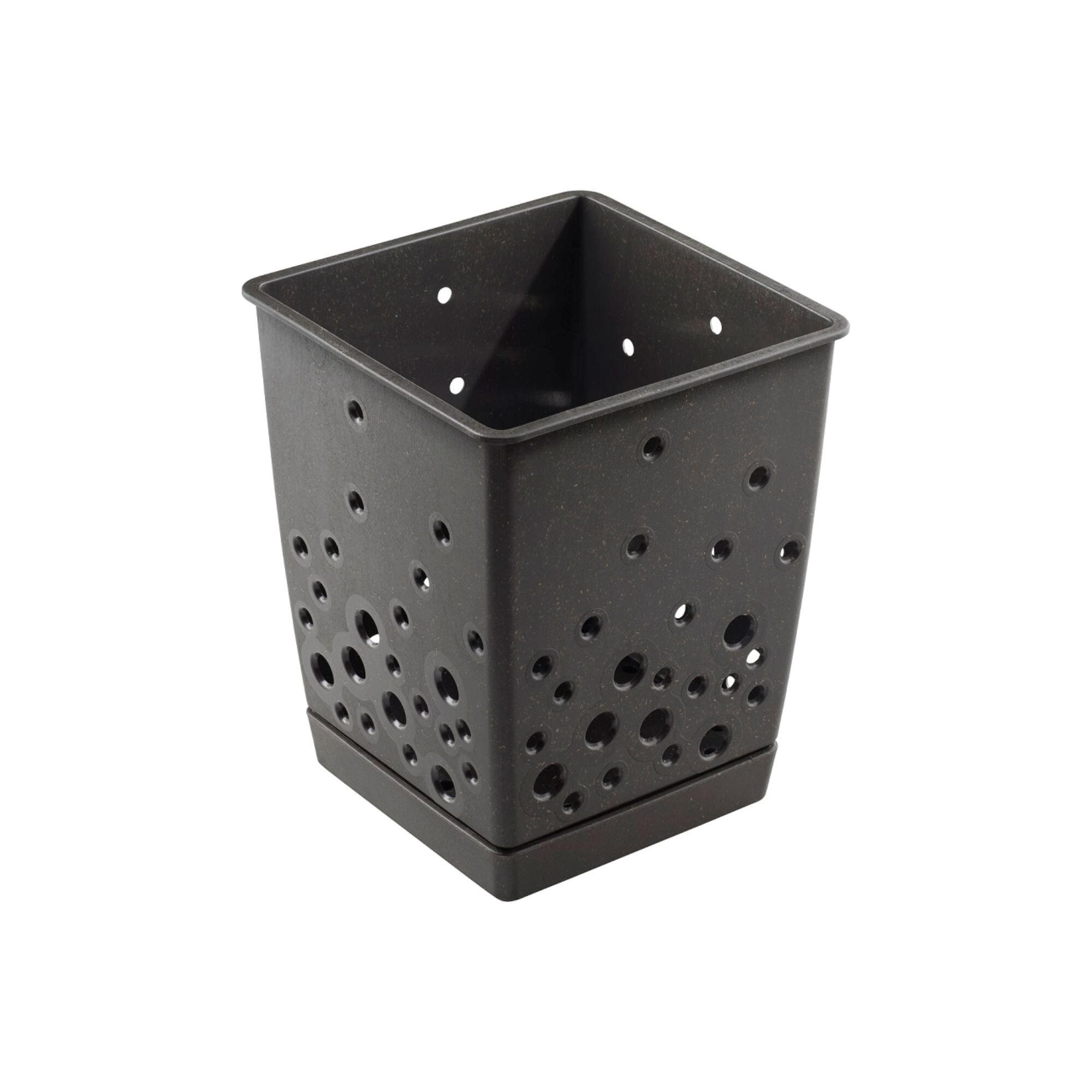 Suport tacamuri, din plastic, 11 x 11 x 13.6 cm, stativ, negru