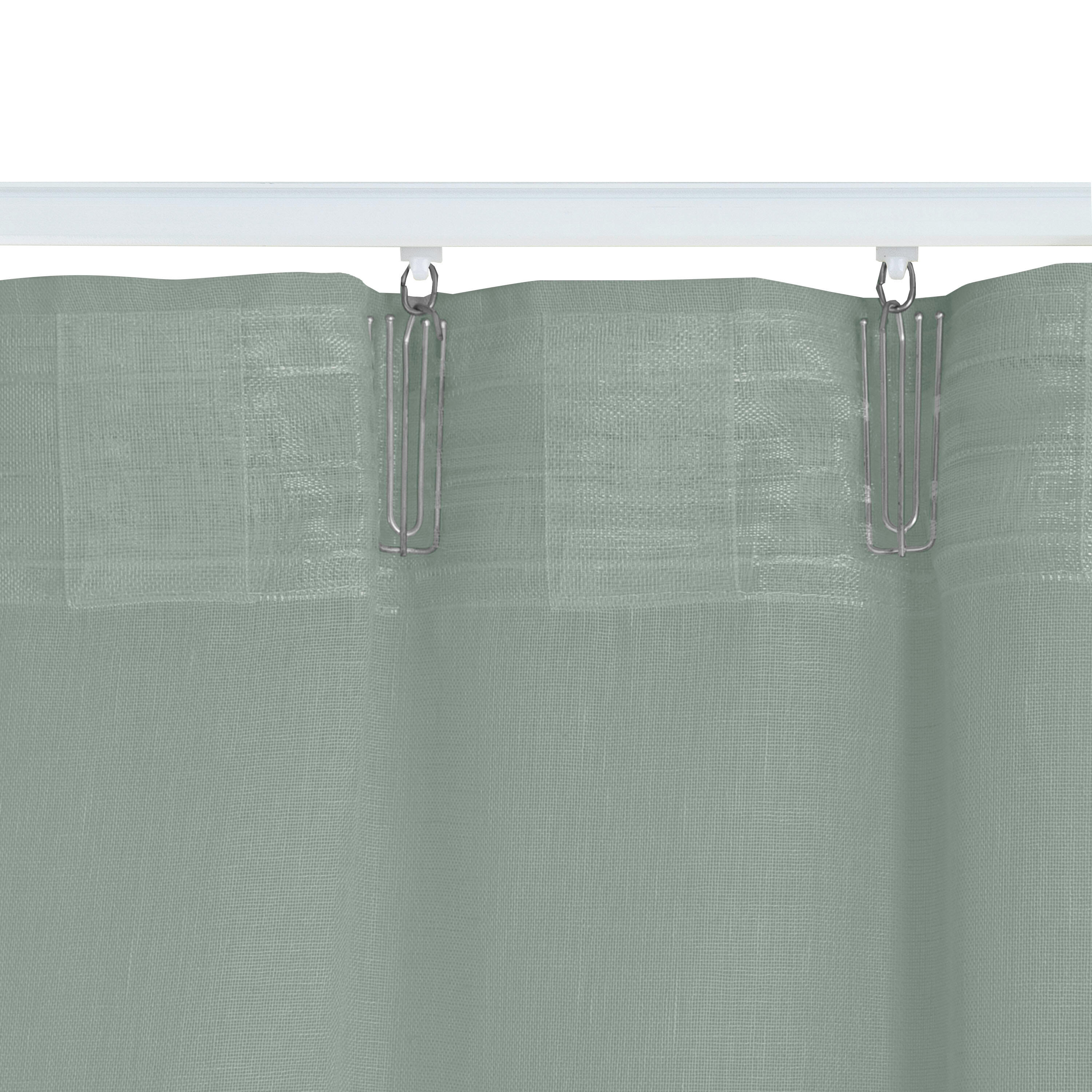 Tenda INSPIRE Abby verde, fettuccia e passanti nascosti 200x280 cm - 6