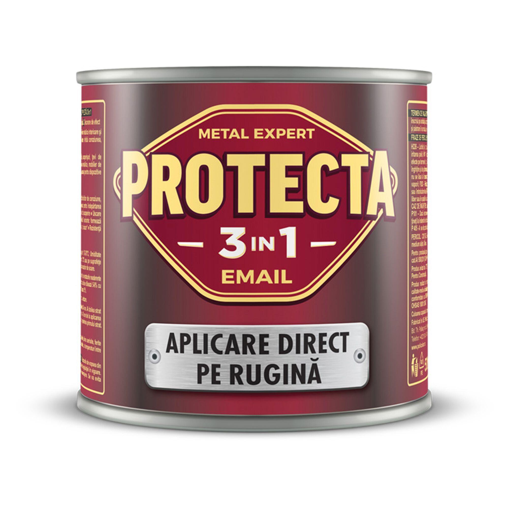 Email pe baza de solvent Protecta, pentru , 3 in 1 , efect metalic texturat, 0.5 L