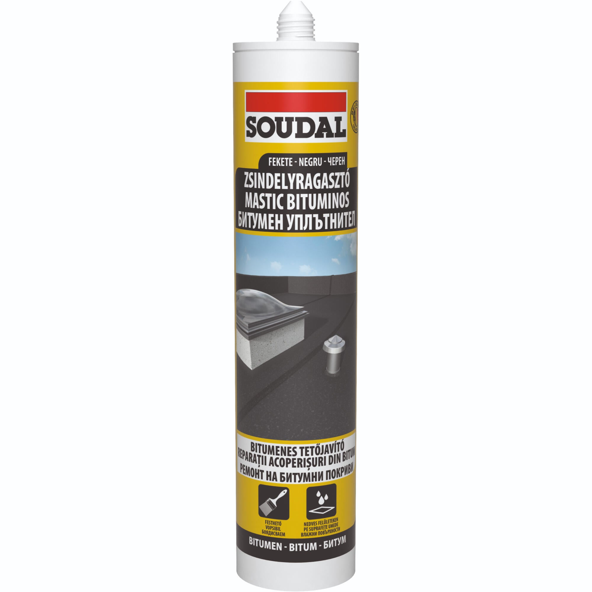 Mastic bituminos Soudal, de asamblare si montaj, pentru acoperis, 280 ml