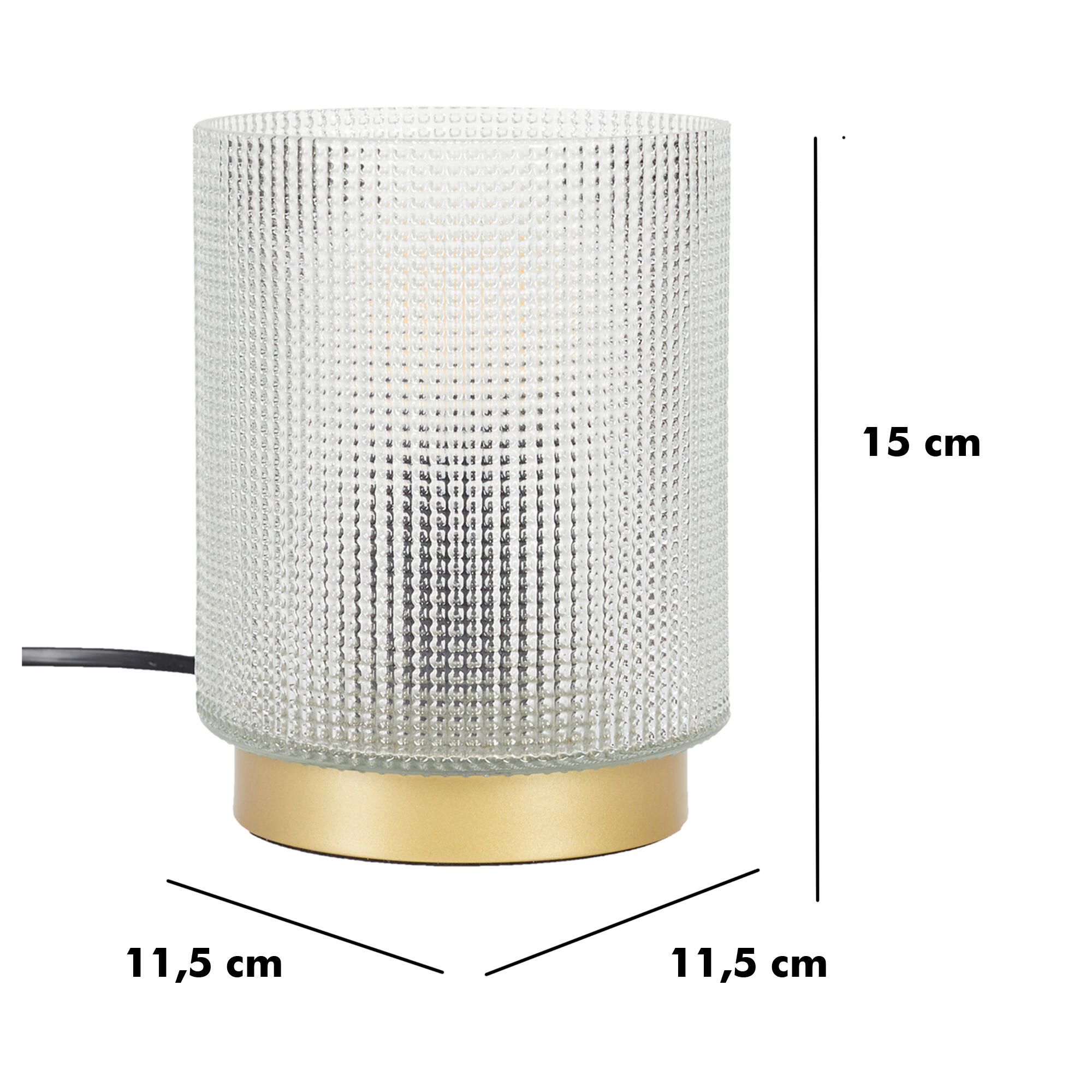 Lámpara de mesa compatible con casquillo E14 THE HOME DECO FACTORY con estructura blanca pantalla blanca de vidrio alimentación a red - 4