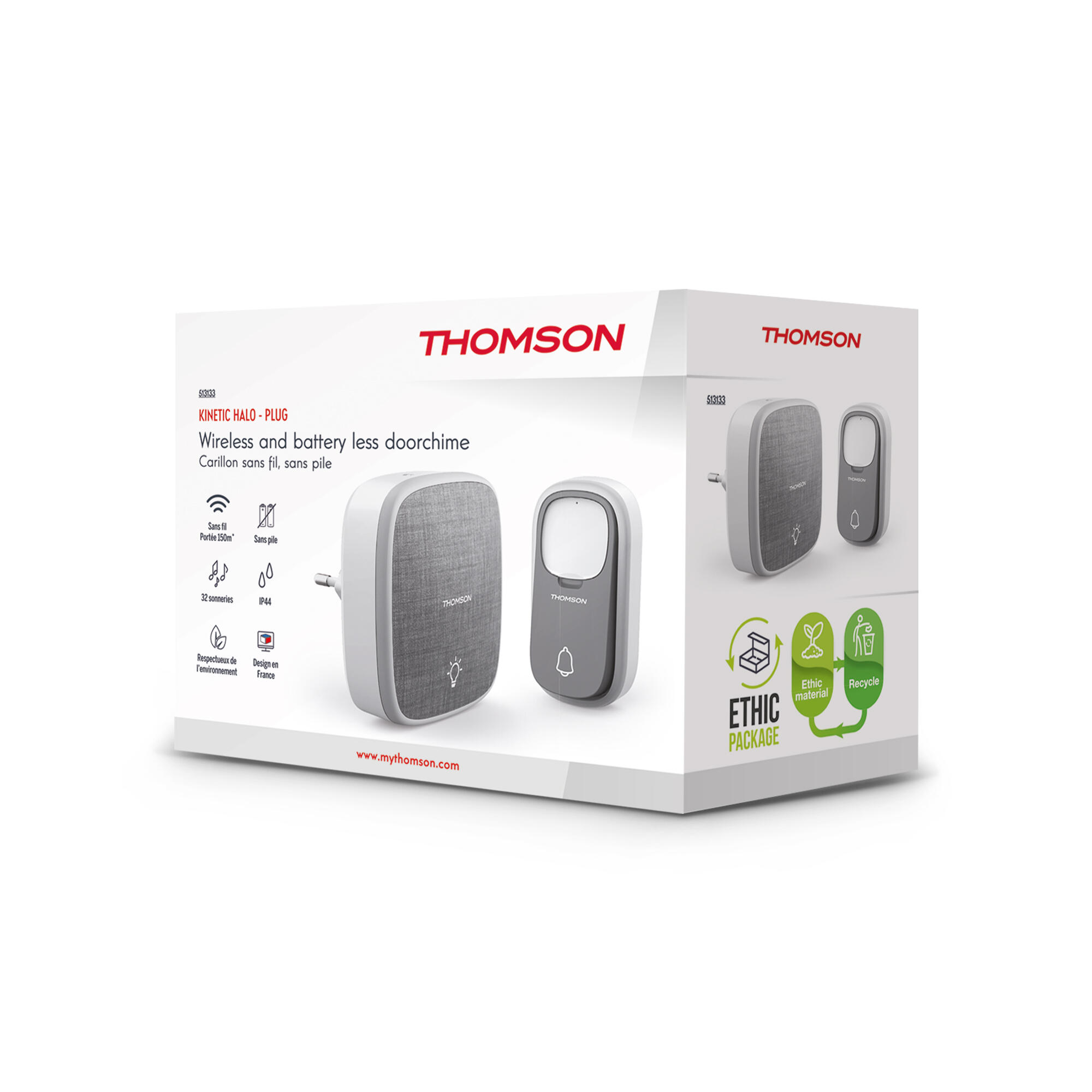 Carillon sans fil, Kinetic Doorbell, Thomson - 9