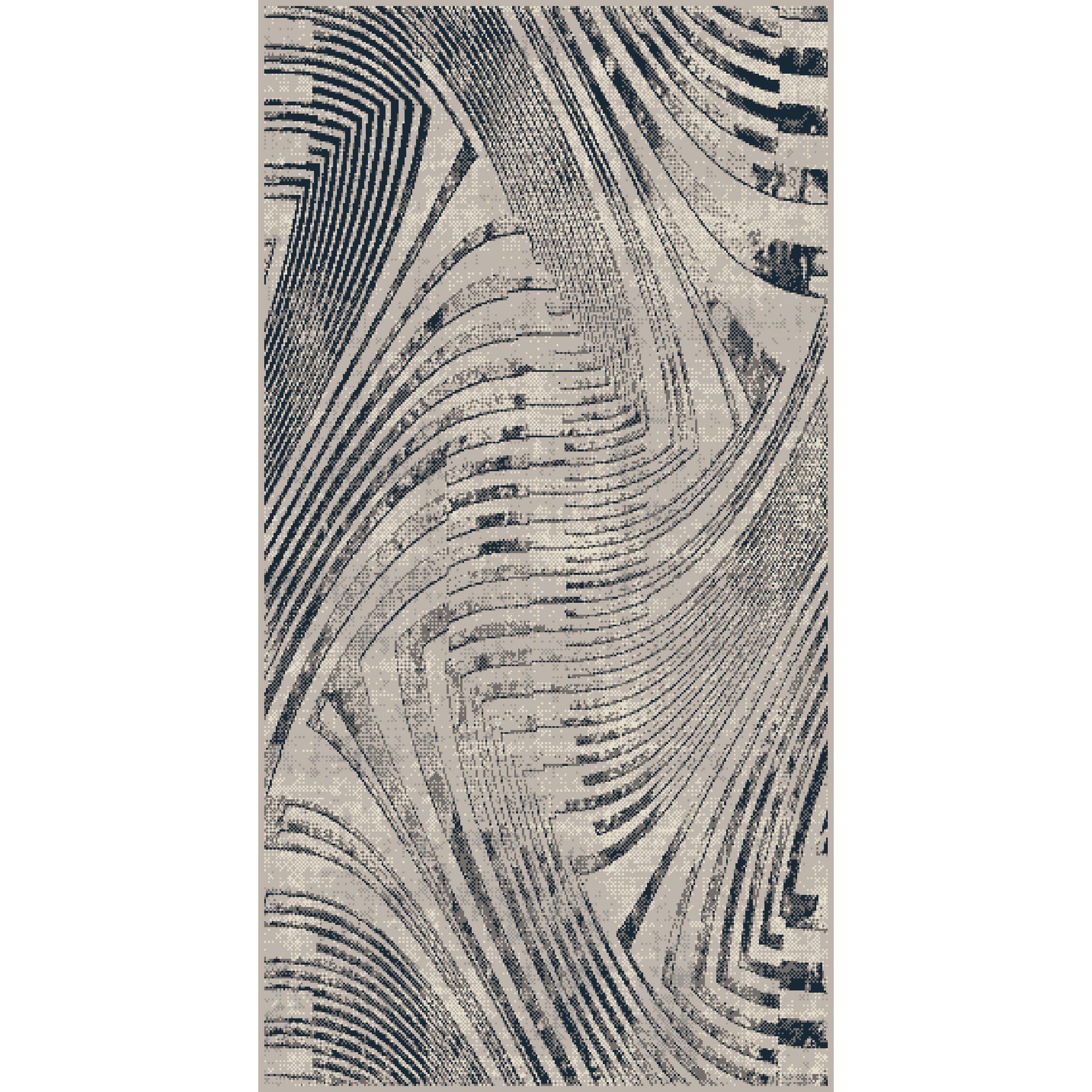 Covor Anny, polipropilena, 58 x 110 cm, model zebra