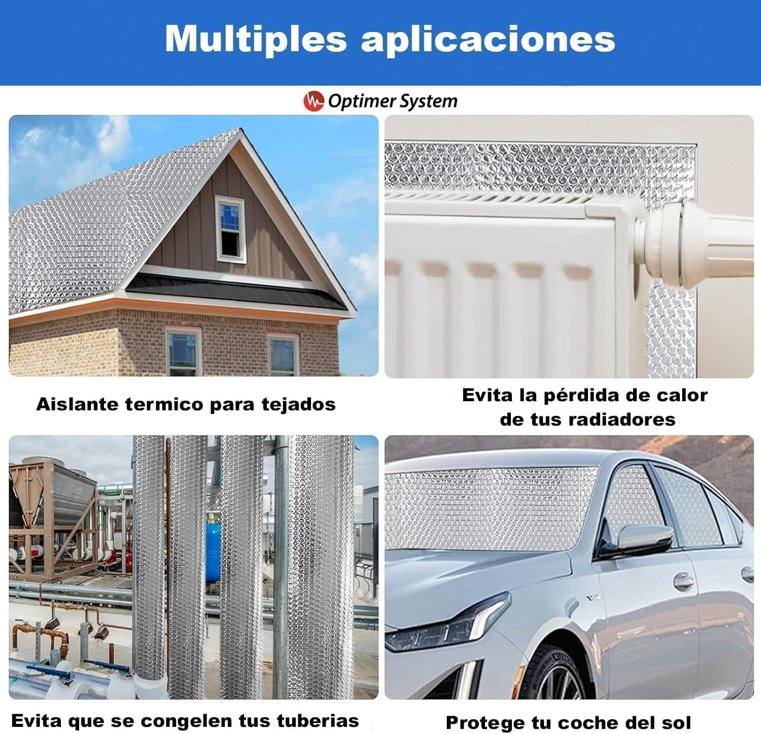 1 ud de Aislamiento multicapa B0F4KMFF5C OPTIMER de Polipropileno 10x0.6m Espesor 3mm R = 1.43 - 7