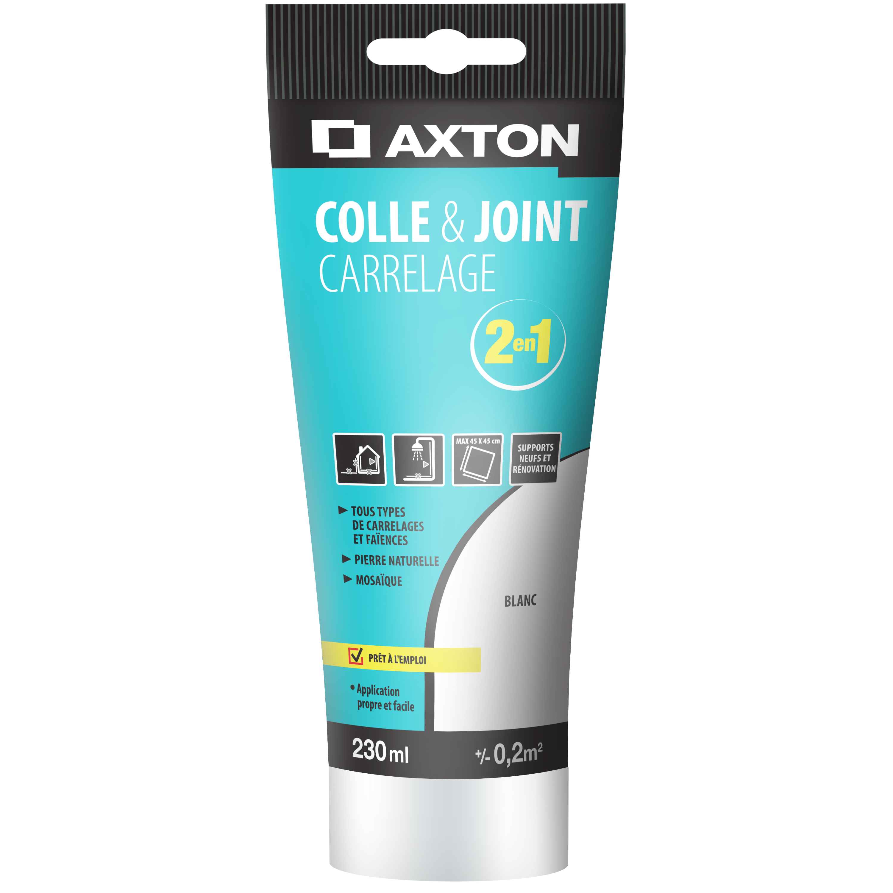 Colle & Joint 2 En 1 En Pâte Pour Carrelage – 400g, Gris, Durable