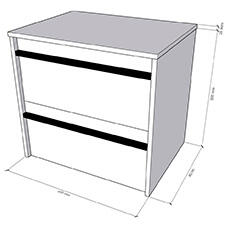 MUEBLE DE BAÑO EMOTION 60CM ROBLE OSCURO - 9