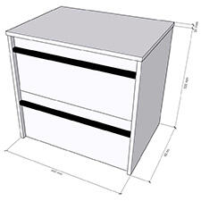 MUEBLE DE BAÑO EMOTION 80CM ROBLE OSCURO - 9