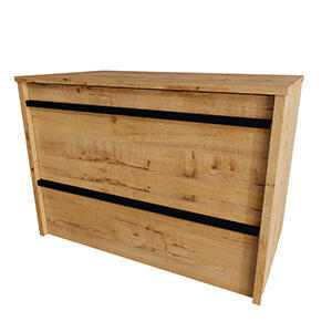 MÓVEL BANHO EMOTION 80CM 2 GAVETAS CARVALHO - 4