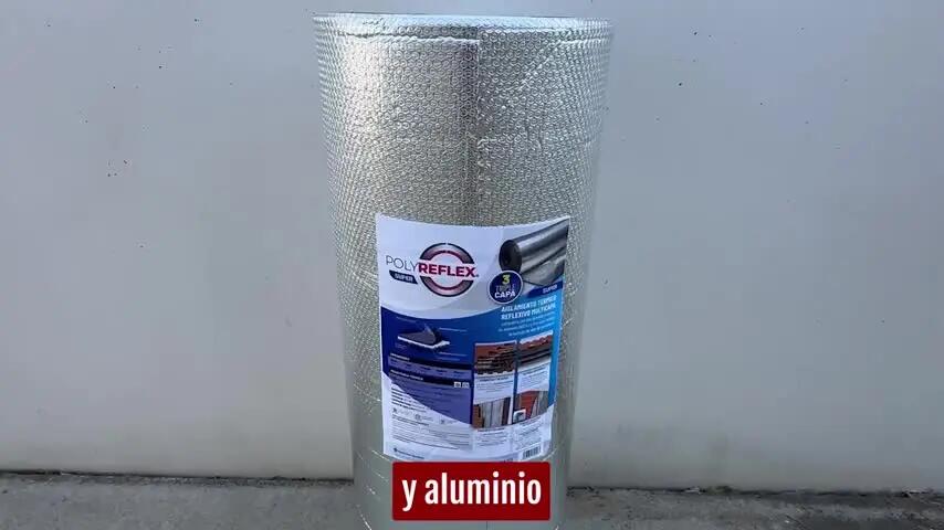 1 ud Rollo Aislante térmico reflexivo Aluminio POLYREFLEX SUPER Espesor 3mm 1.2x15m - 2