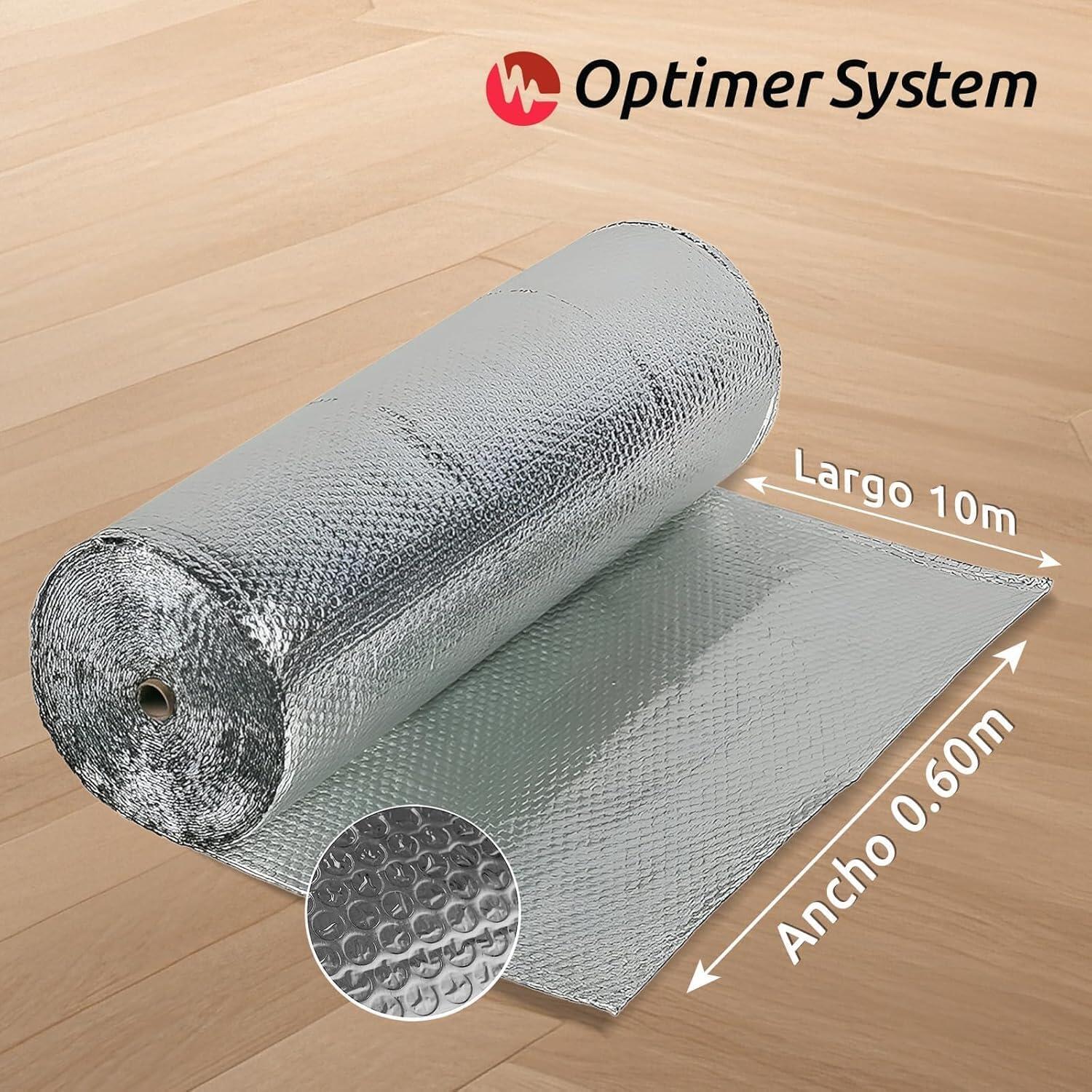 1 ud de Aislamiento multicapa B0F4KMFF5C OPTIMER de Polipropileno 10x0.6m Espesor 3mm R = 1.43 - 12