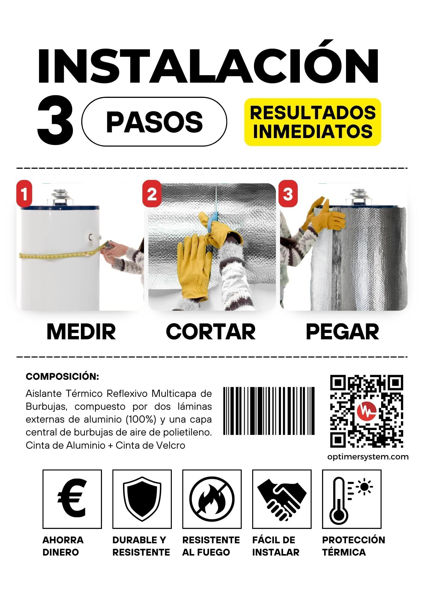 1 ud de rollo Aislante térmico reflexivo Polipropileno OPTIMER B0CSDBNYTY Espesor 3mm 1.2x1.8m - 2