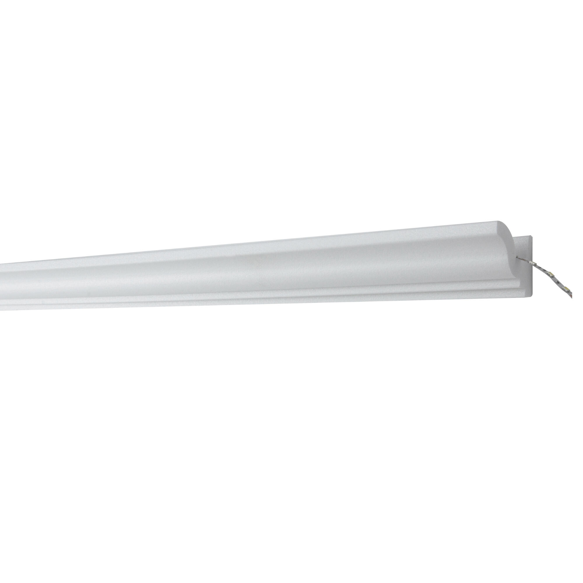 Bagheta polistiren extrudat pentru banda led L10, 200 x 5 cm, alb