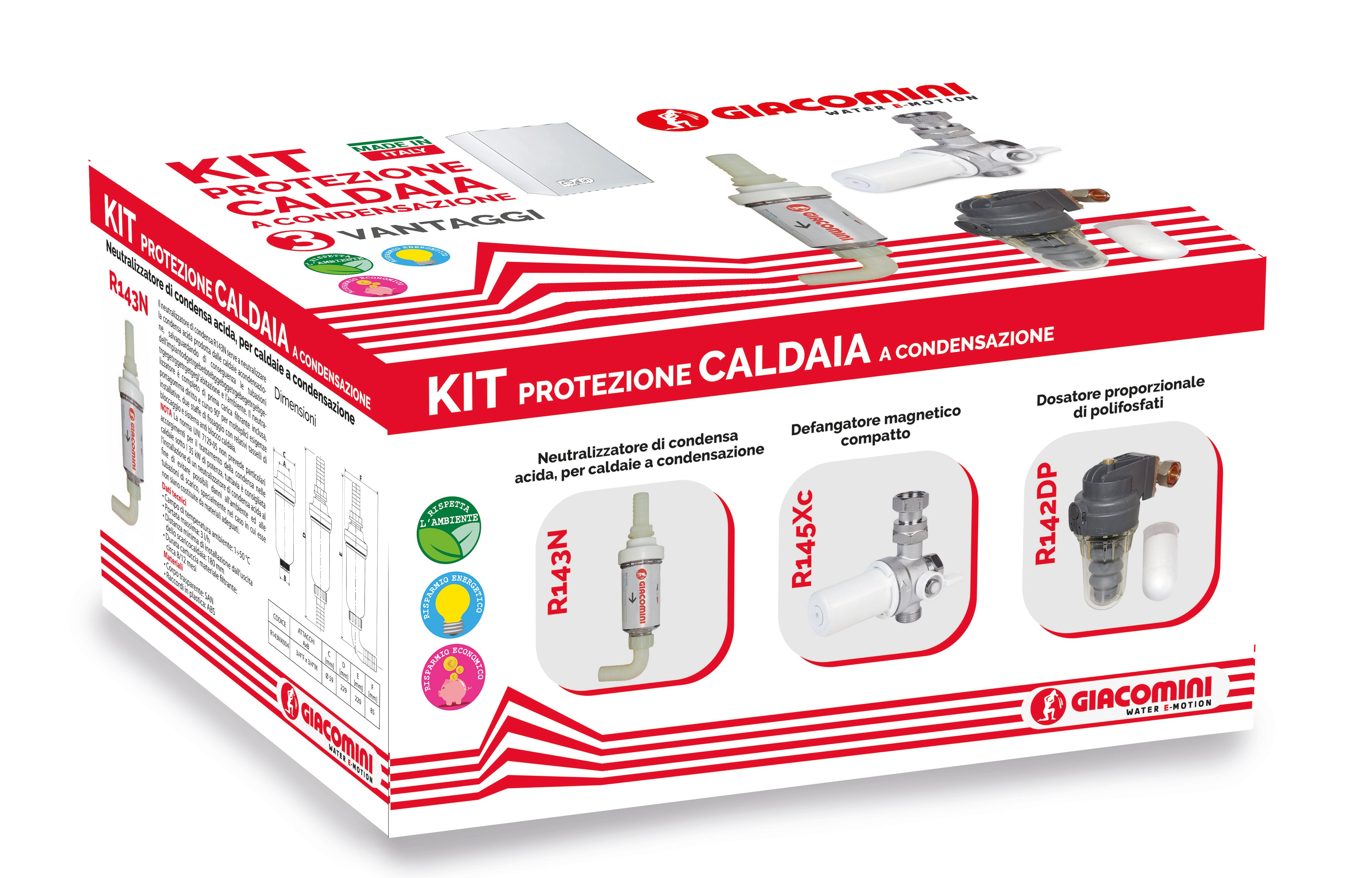 Kit filtri defangatore GIACOMINI per caldaia a condensazione x protezione - 2