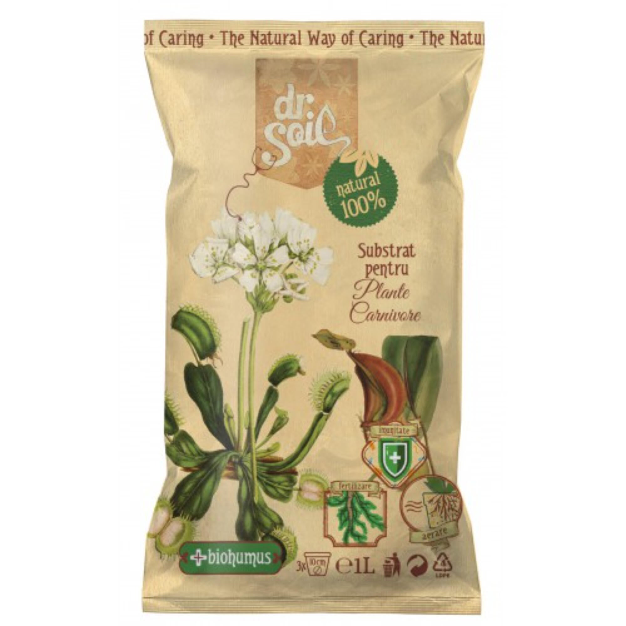 Substrat pentru plante carnivore, Dr Soil, 1 L