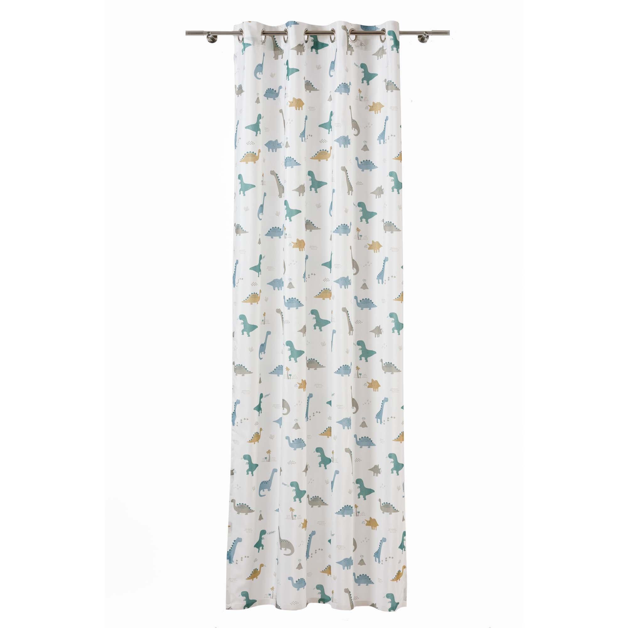 Draperii copii Dino 140 x 245 cm, cu inele, multicolor