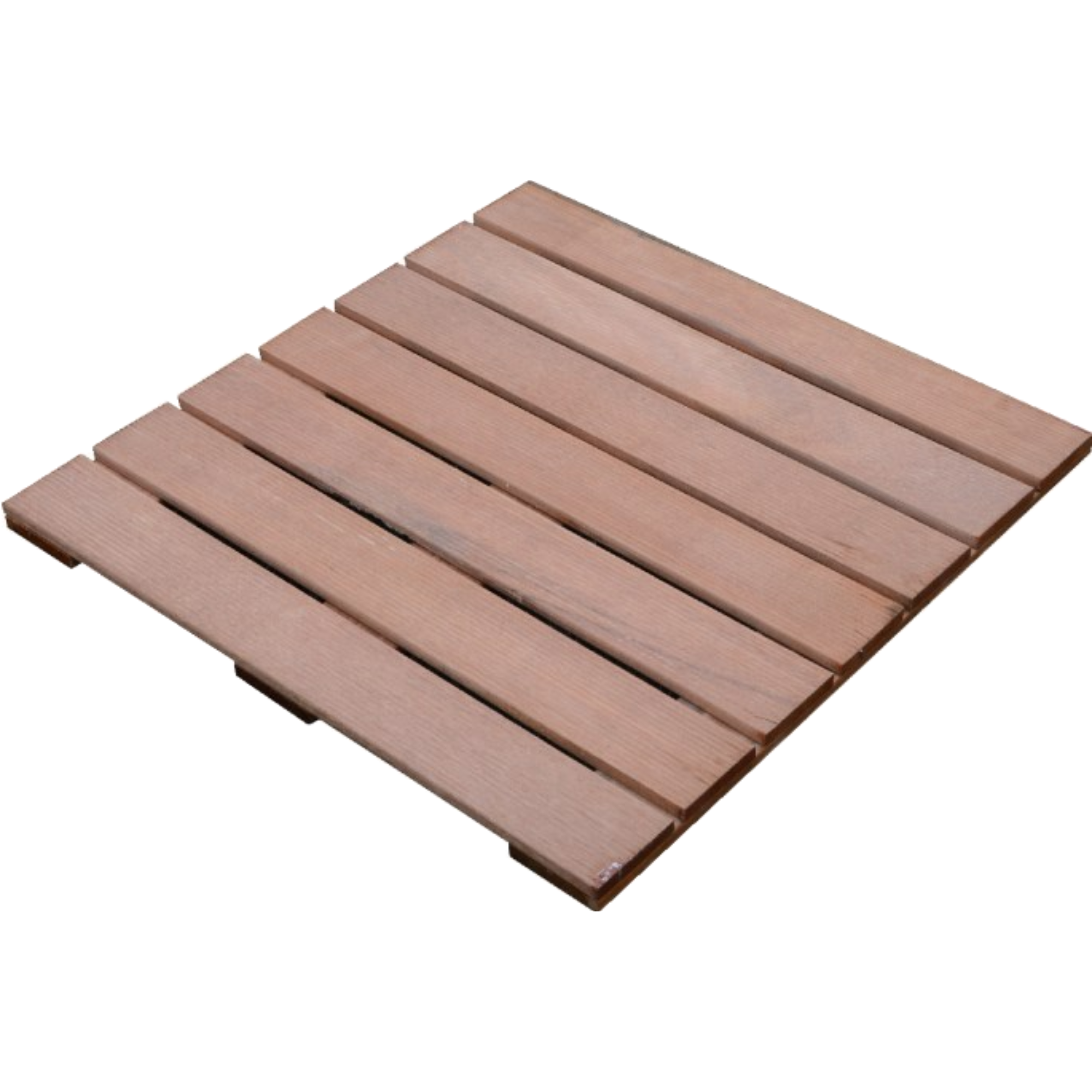 Baldosa encajable madera Kapur Bangkirai 50 x 50 cm y 24 mm marrón MIBAWOOD clase de uso 4 - 3