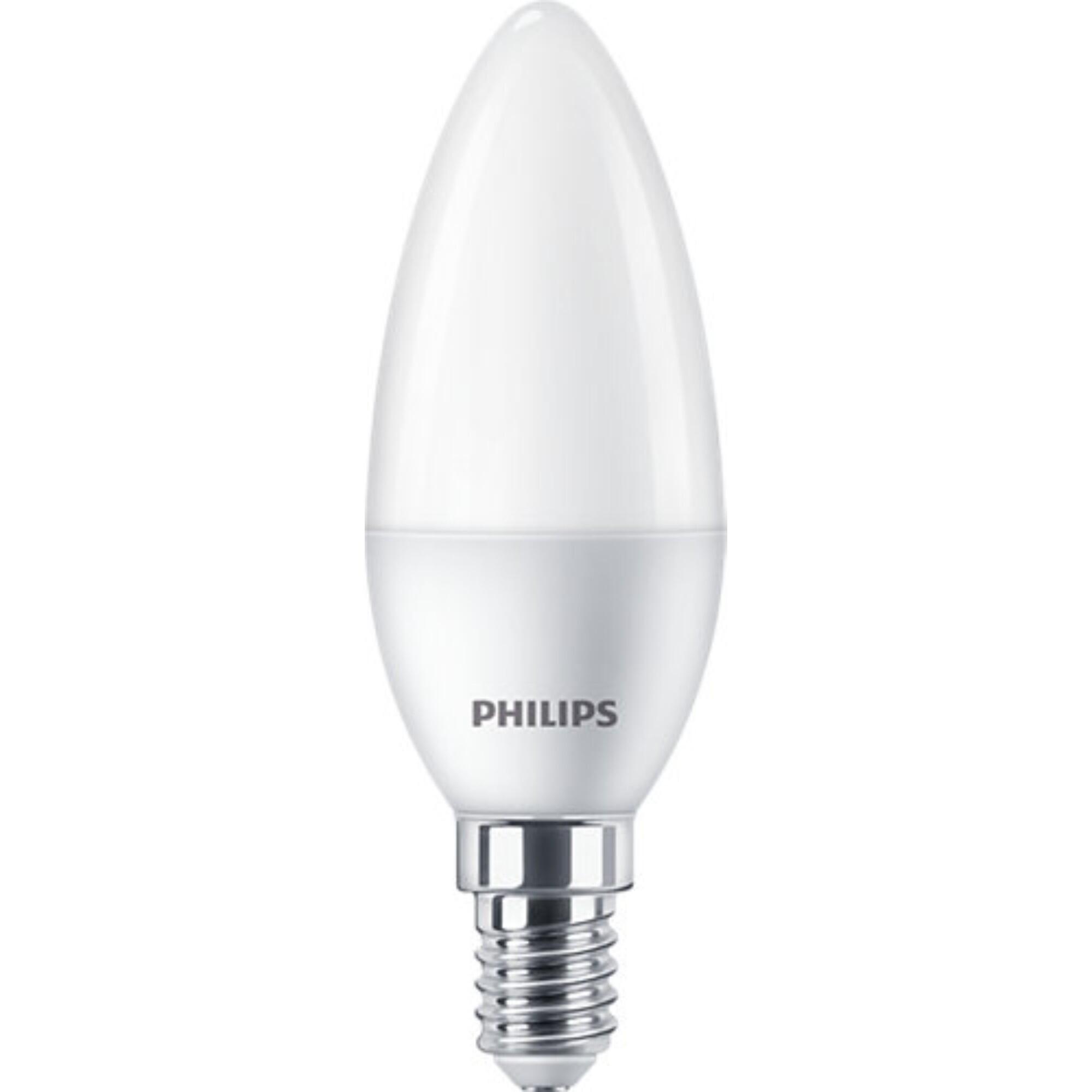 Bec LED Philips, E14, B35, 5.5 W, alb cald, 2700k, 470 lm