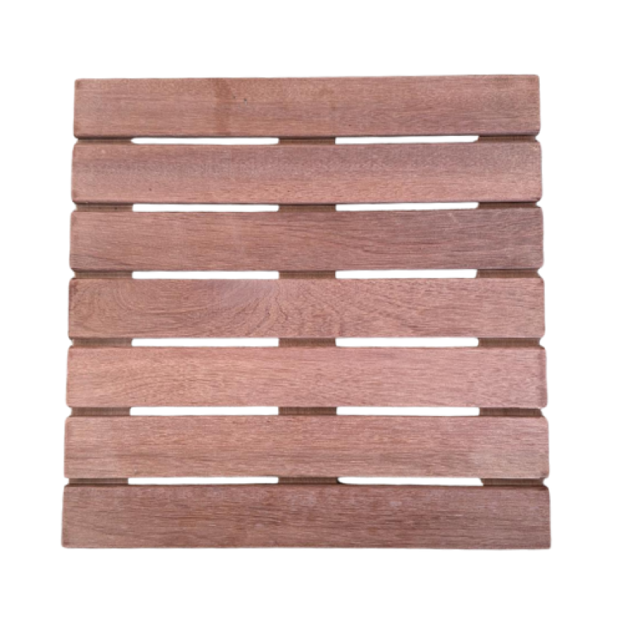 Baldosa encajable madera Kapur Bangkirai 50 x 50 cm y 24 mm marrón MIBAWOOD clase de uso 4 - 2