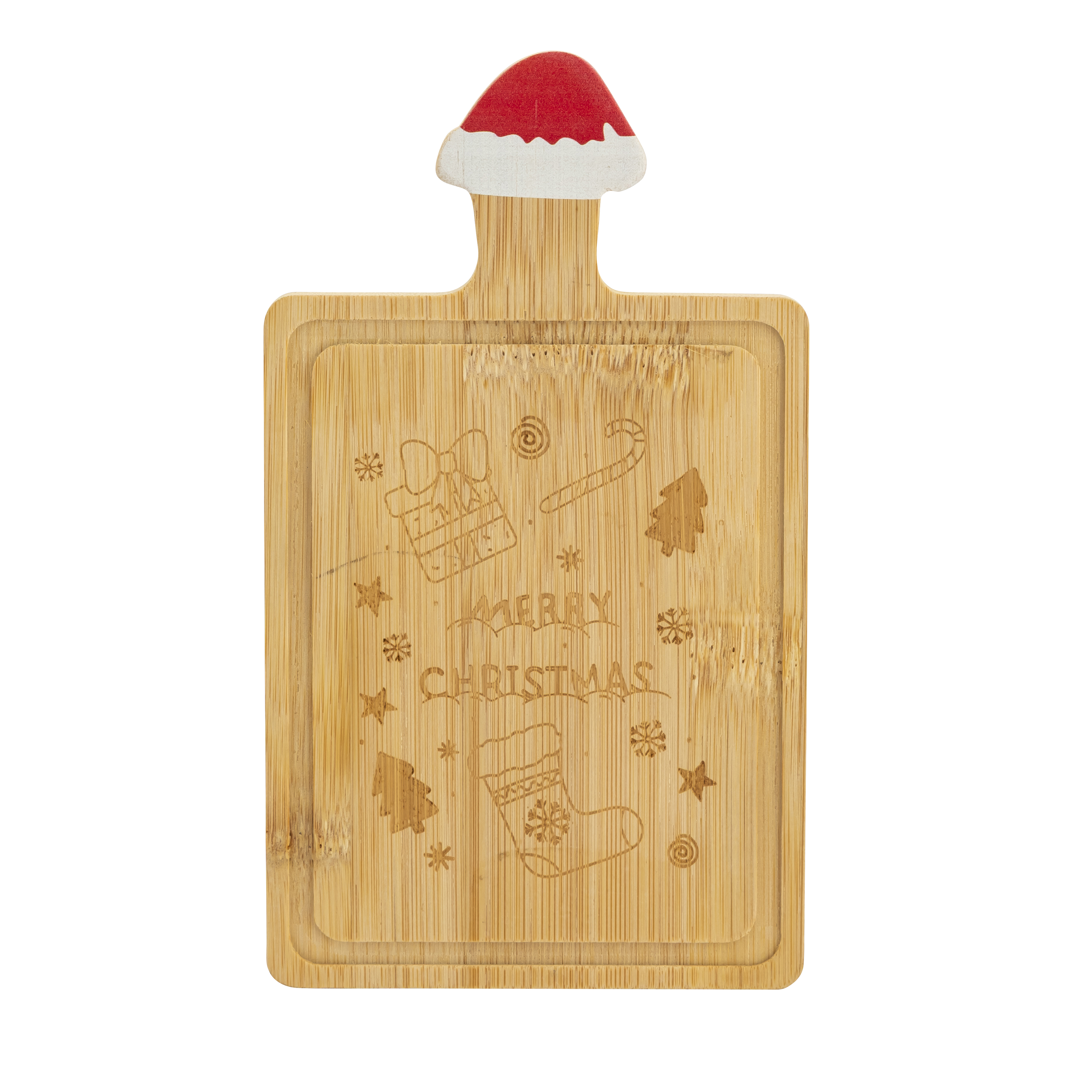 Deska do krojenia bambusowa Merry Christmas 11x19x0.8 cm