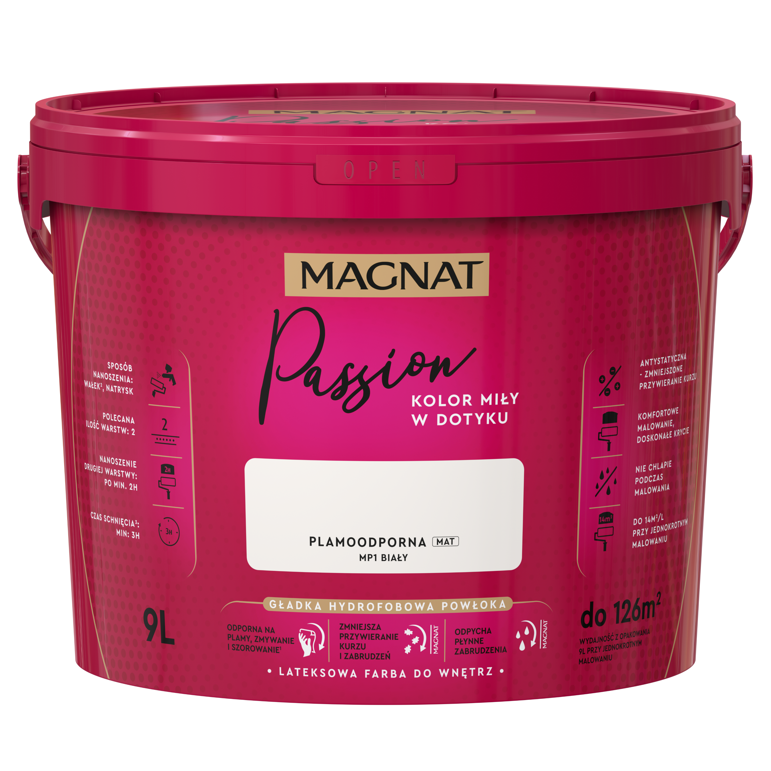 Farba Magnat Passion Biały 9 l - 4