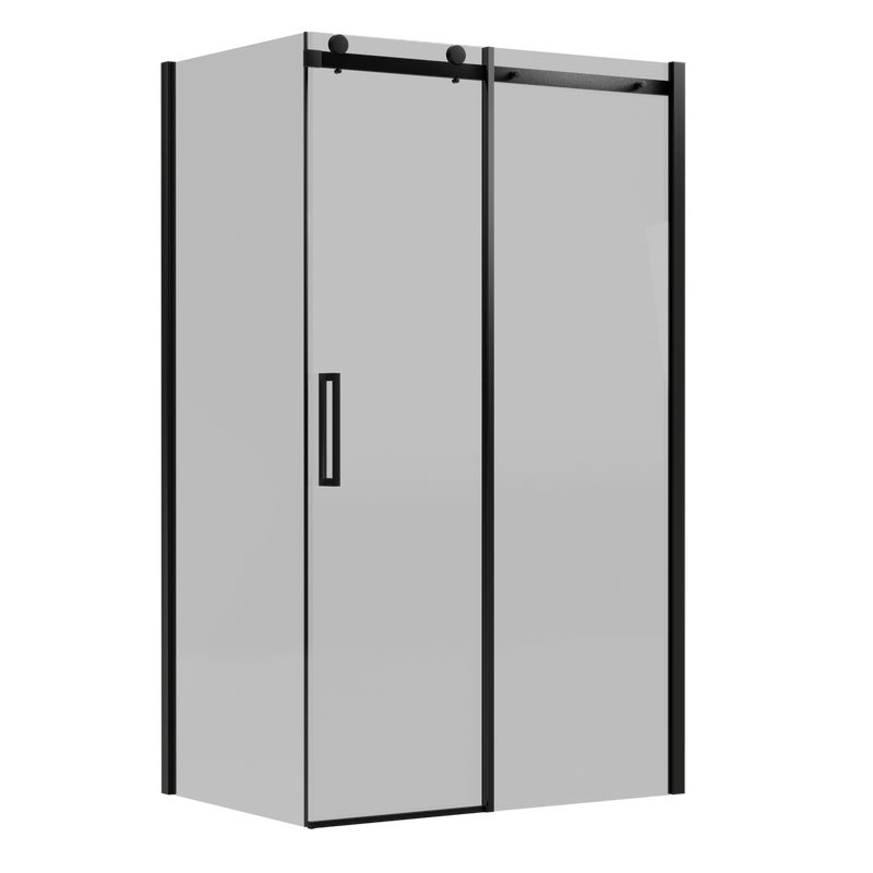 Kabina prysznicowa Laurena 120x80x200 cm szkło dymione profil czarny Wellneo