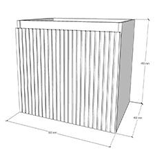 MUEBLE DE BAÑO WAVE GRIS 80X45CM - 7