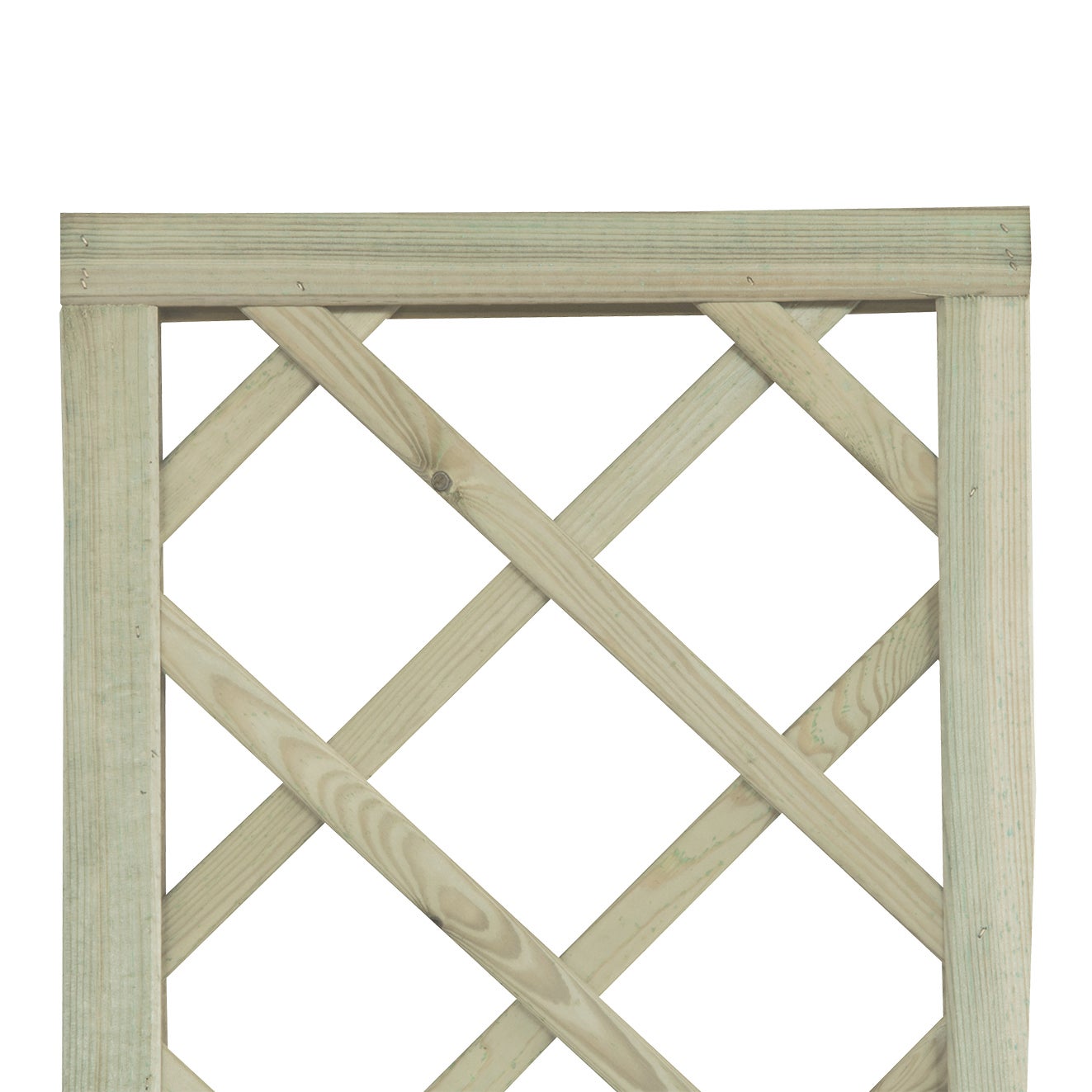 Traliccio grigliato fisso in legno pino L 45 X H 180 cm, Sp 32 mm Diago maglia 120x120 mm - 4