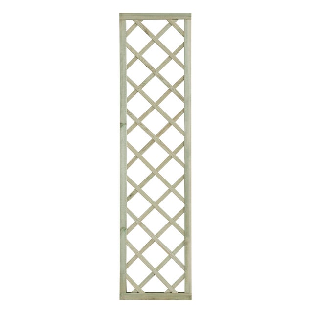 Traliccio grigliato fisso in legno naturale L 45 X H 180 cm, Diago maglia 120x120 mm