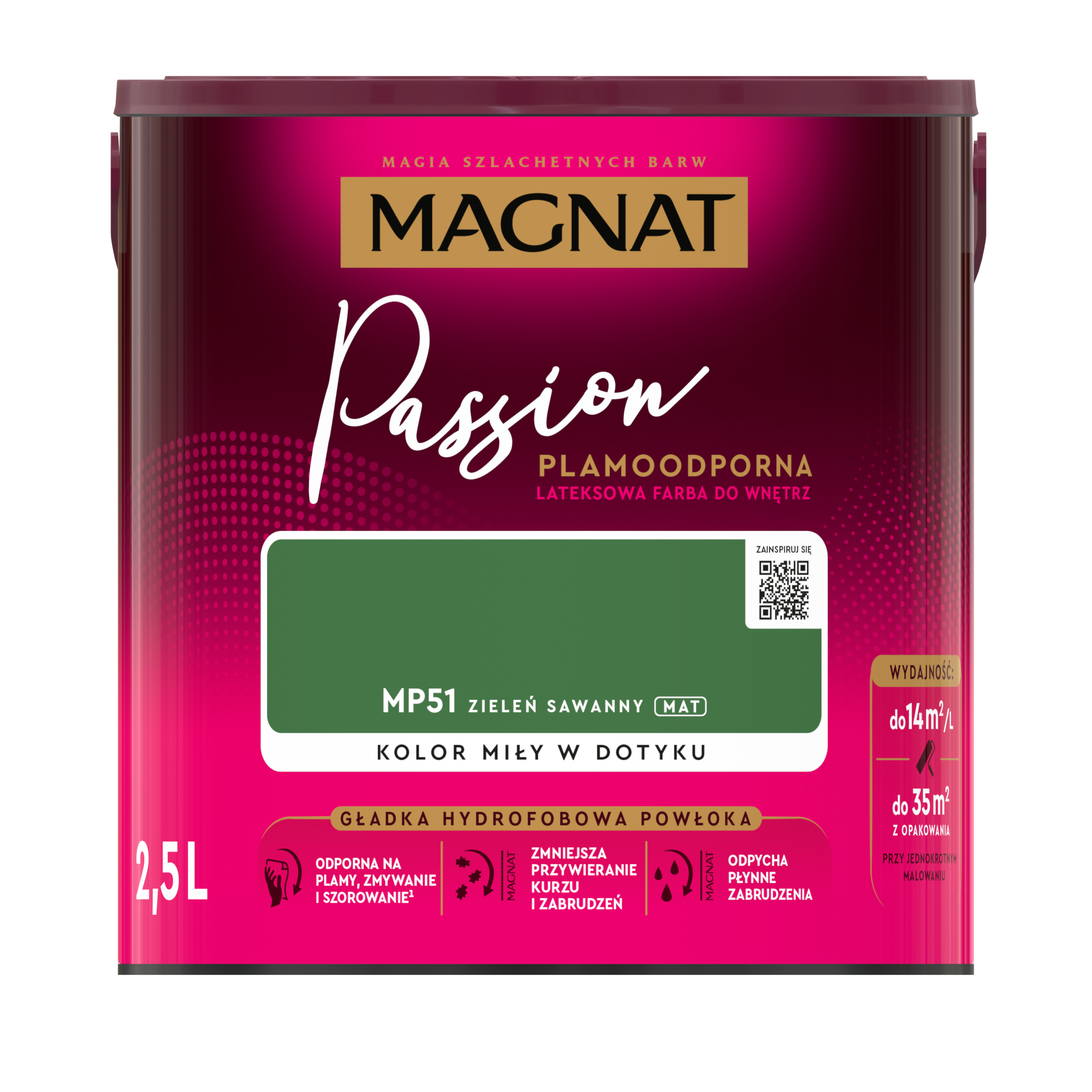 Farba Magnat Passion Zieleń sawanny 2.5 l - 3