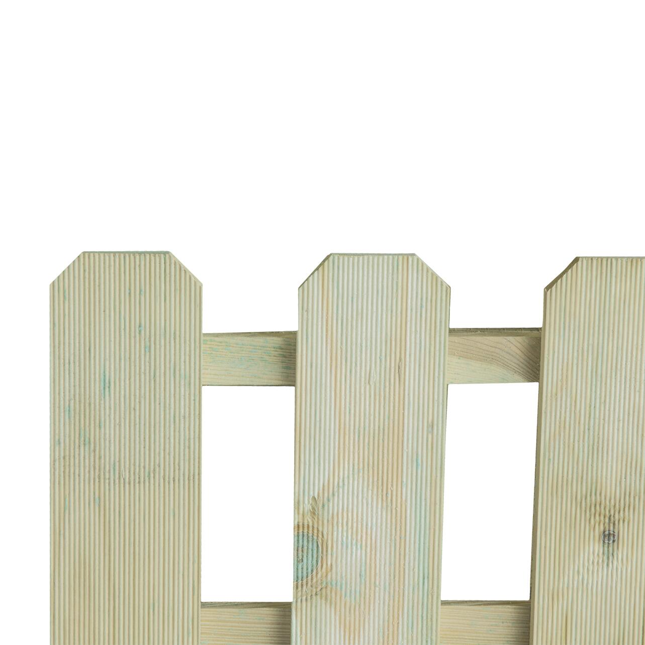 Bordura per piante in legno naturale fissa piatta L 120 x H 45, Sp 3.6 cm - 2