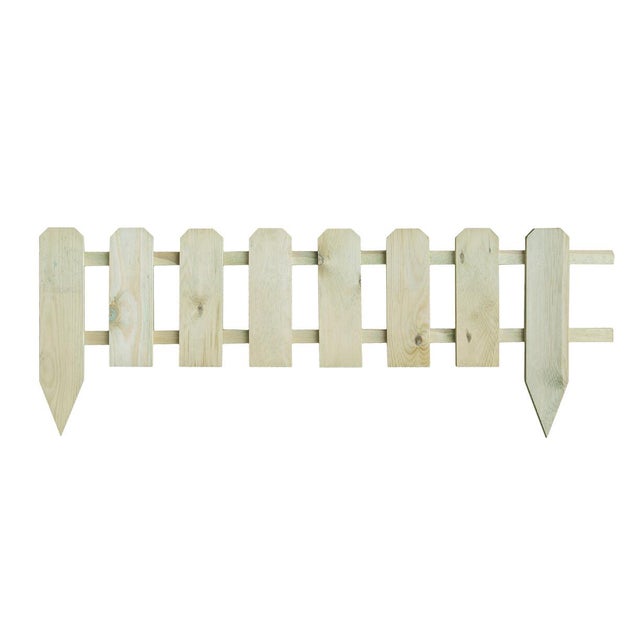 Bordura per piante in legno naturale fissa piatta L 120 x H 45, Sp 3.6 cm