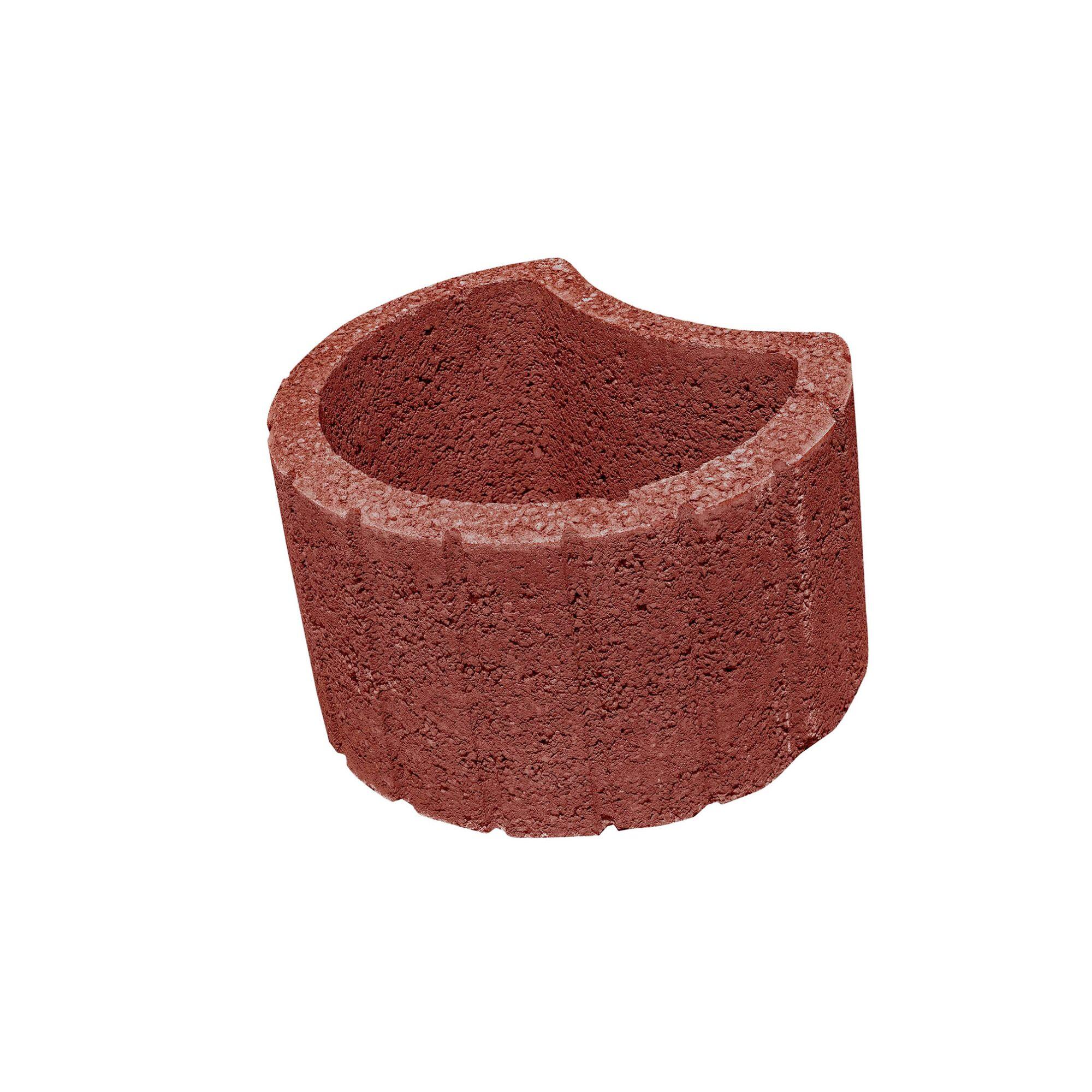 Jardiniera beton J3, 40 x 50 x 30 cm, rosu