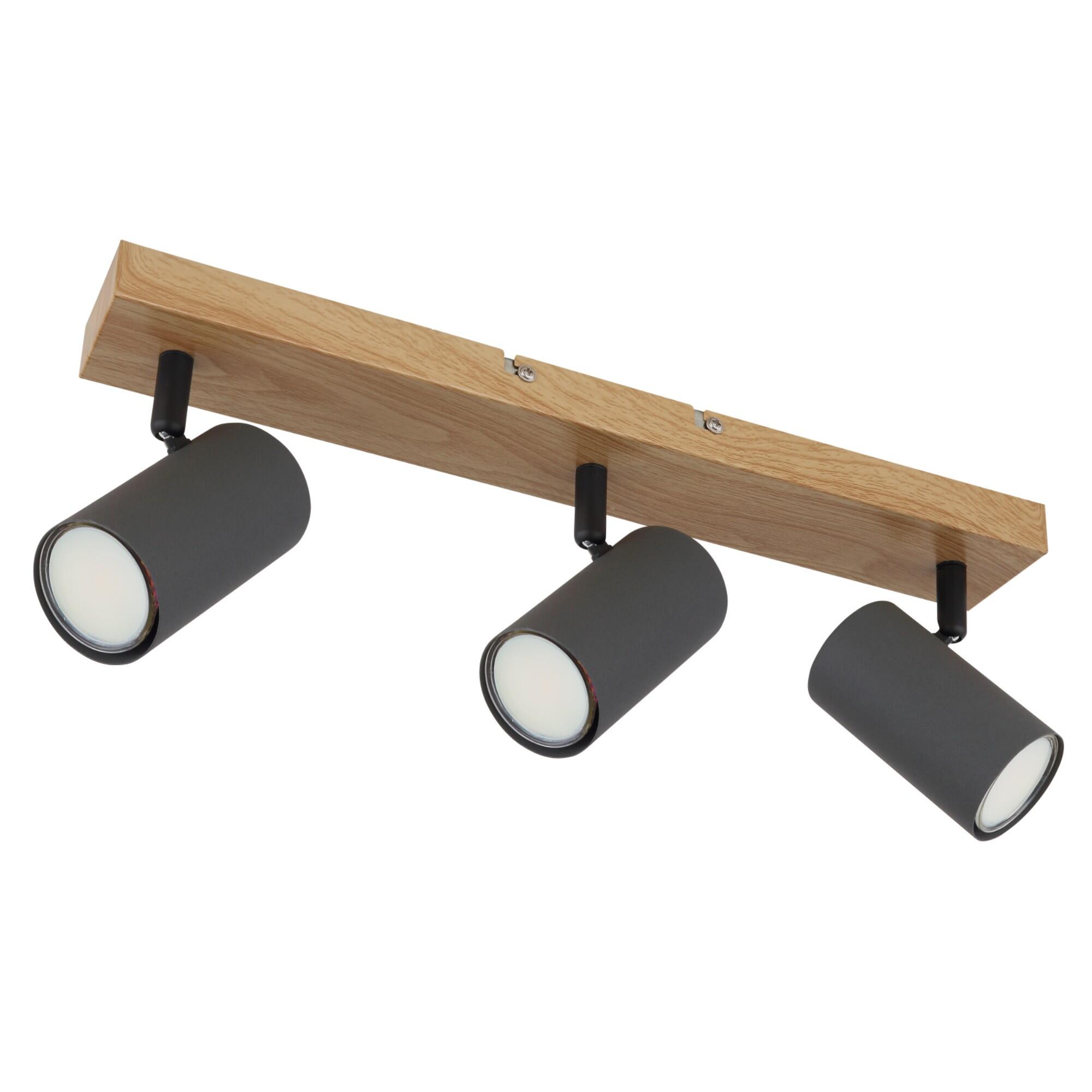 Spot pe bara Robby, 3 x GU10, 25W, negru/maro