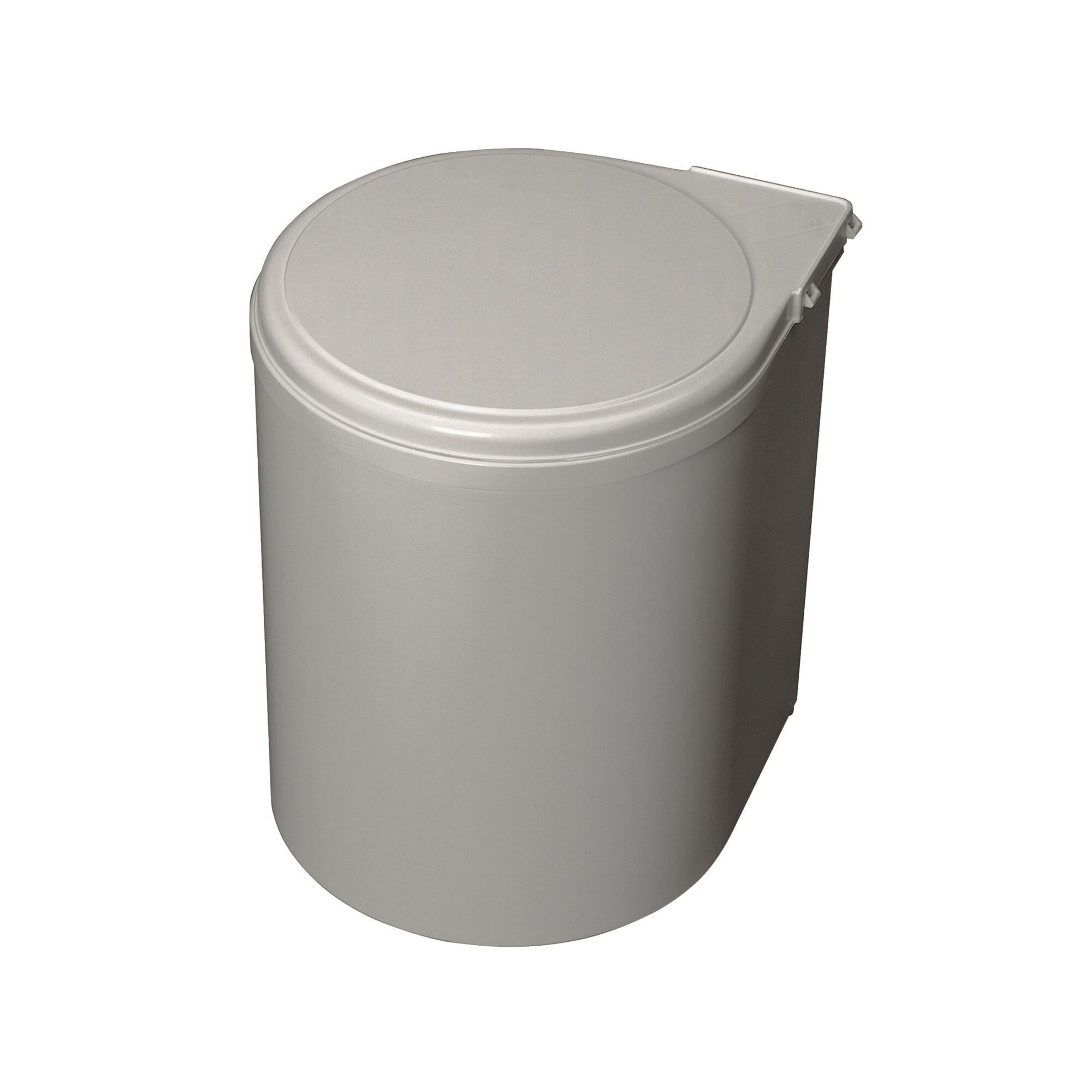 Cos de gunoi, Delinia iD, din plastic, incorporabil, cu montare pe usa, 14 L, gri